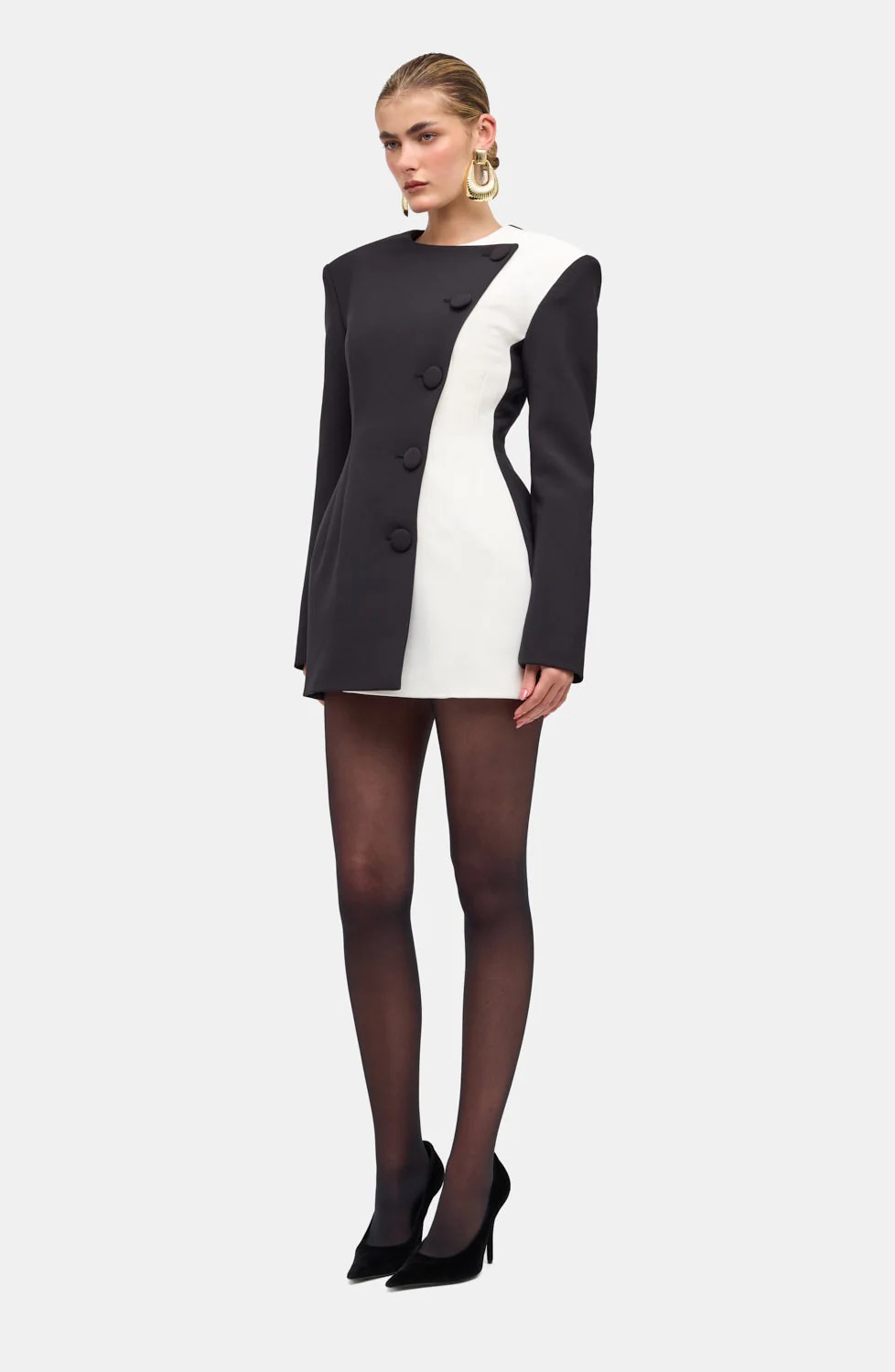 Jae Dress | Black/Ivory - Image 3