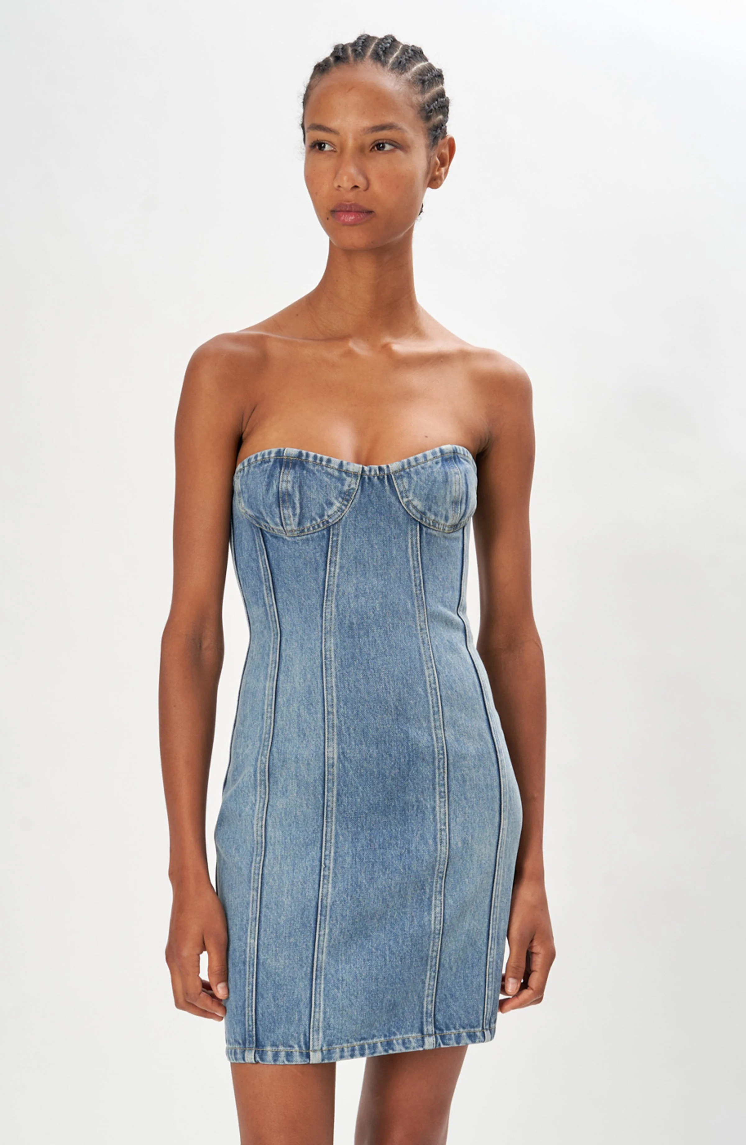 Kylen Dress | Light Wash Denim