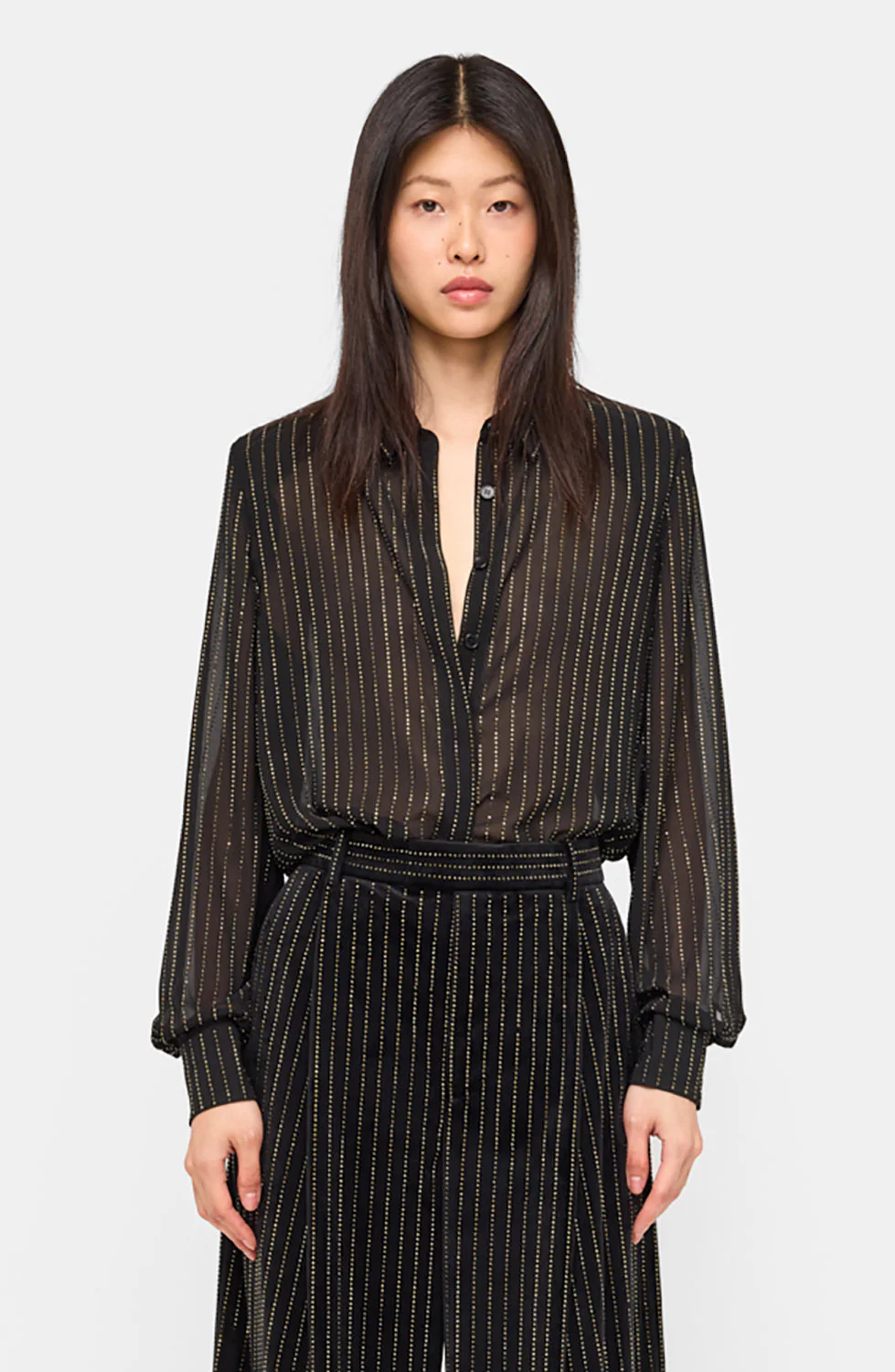 Lune Blouse | Black/With/Topaz/Crystals