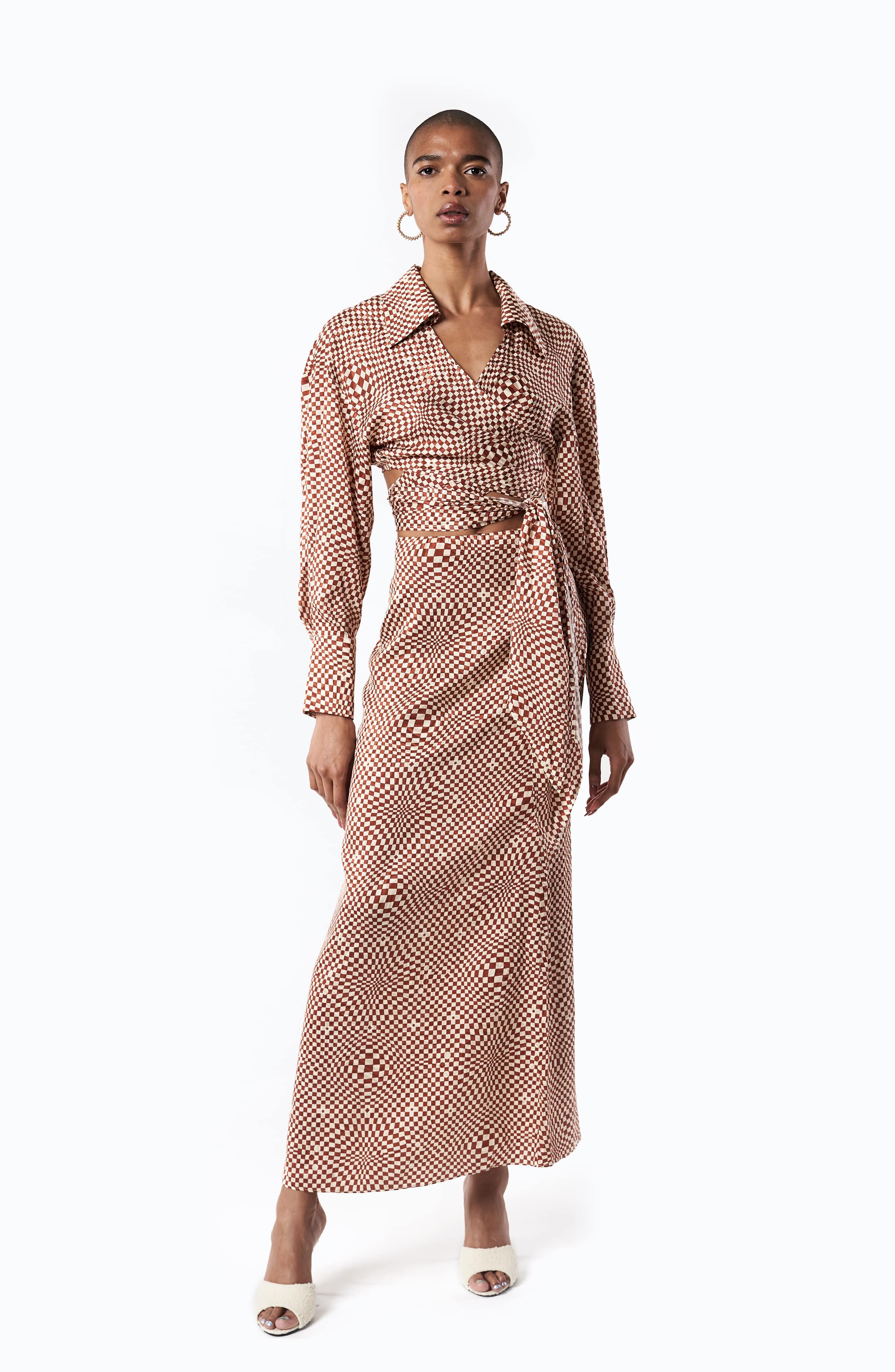 Mae Skirt | Picante White/Smoke