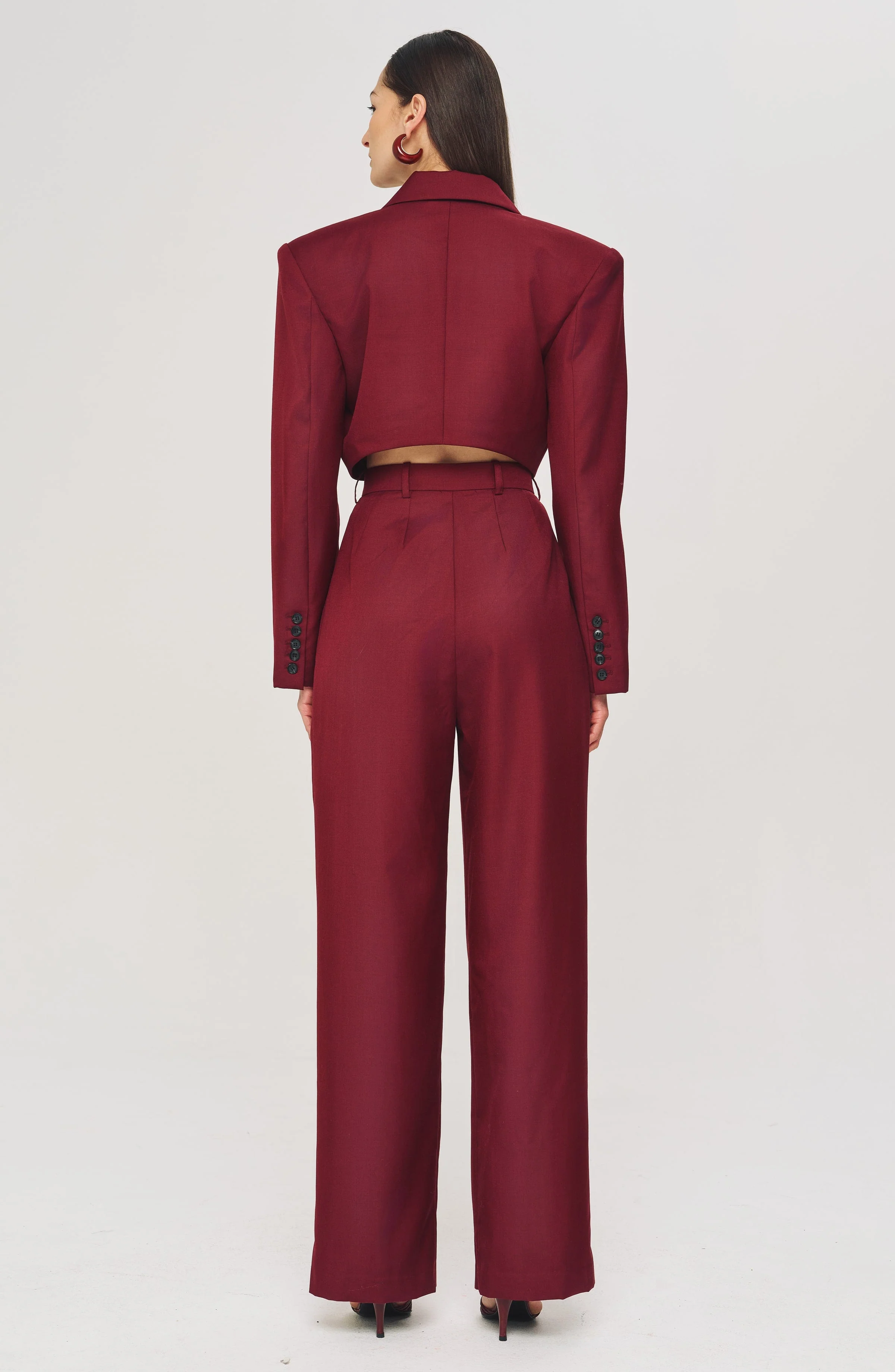 Michelle Jumpsuit | Burgundy - Image 3