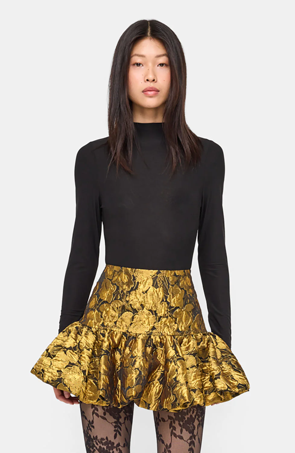 Stormi Skirt | Black/Gold