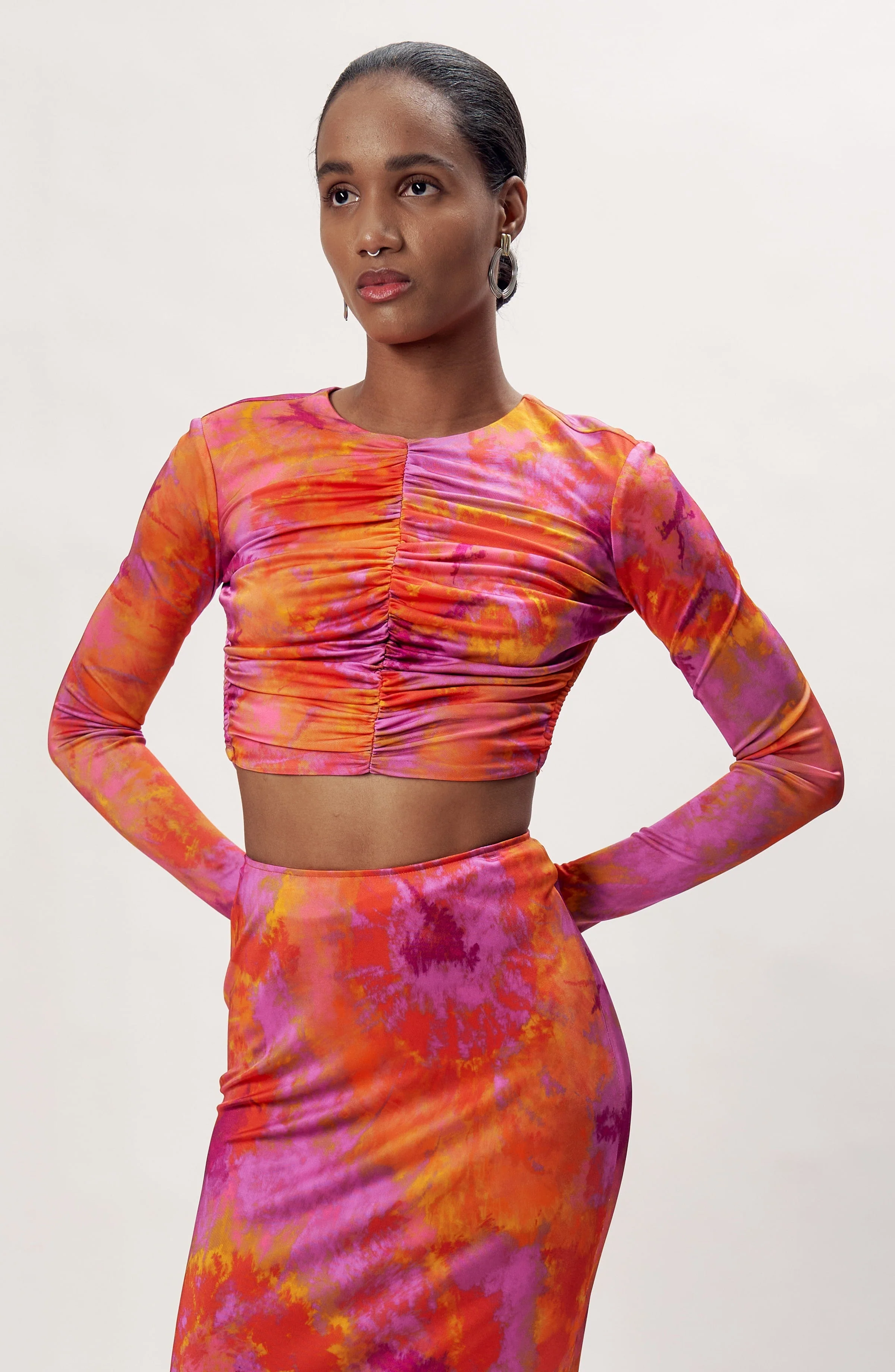 Tiffin Top | Sunset Tie Dye Pink Multi