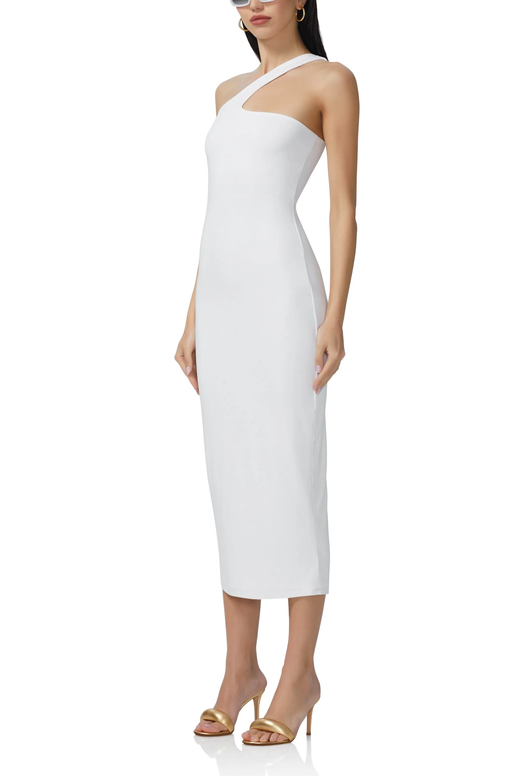 Sloane Midi Dress | Bright White - Image 3