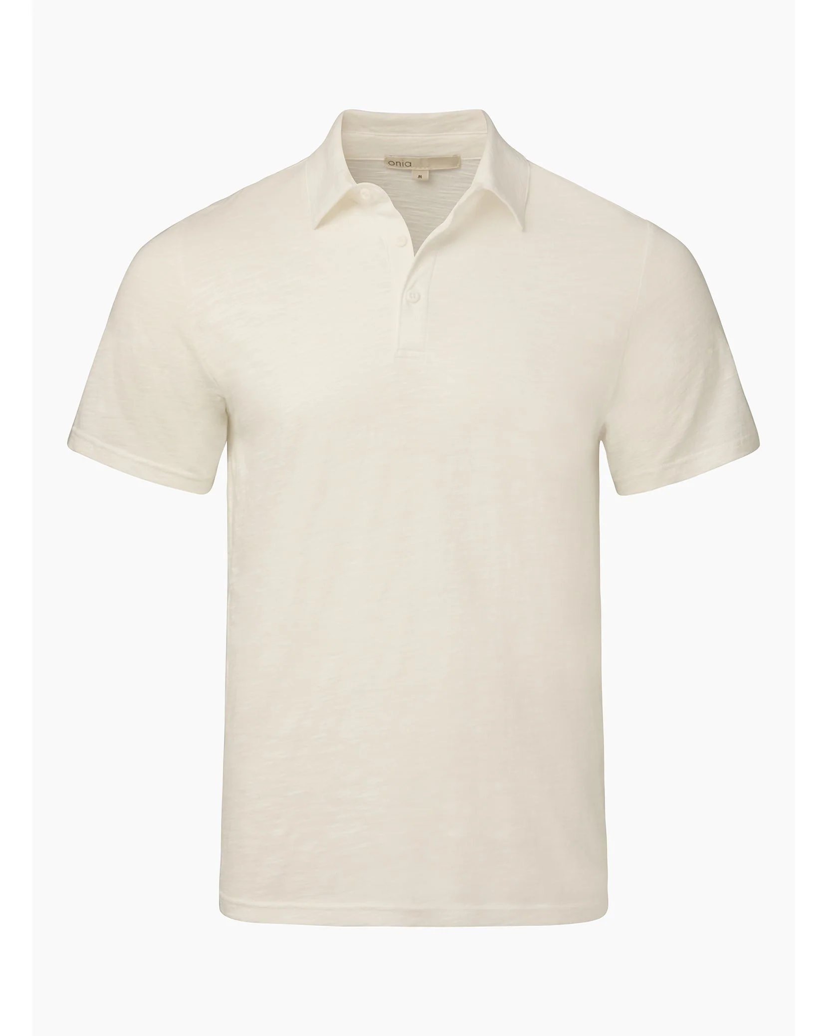 Mens | Slub Short Sleeve Polo | White