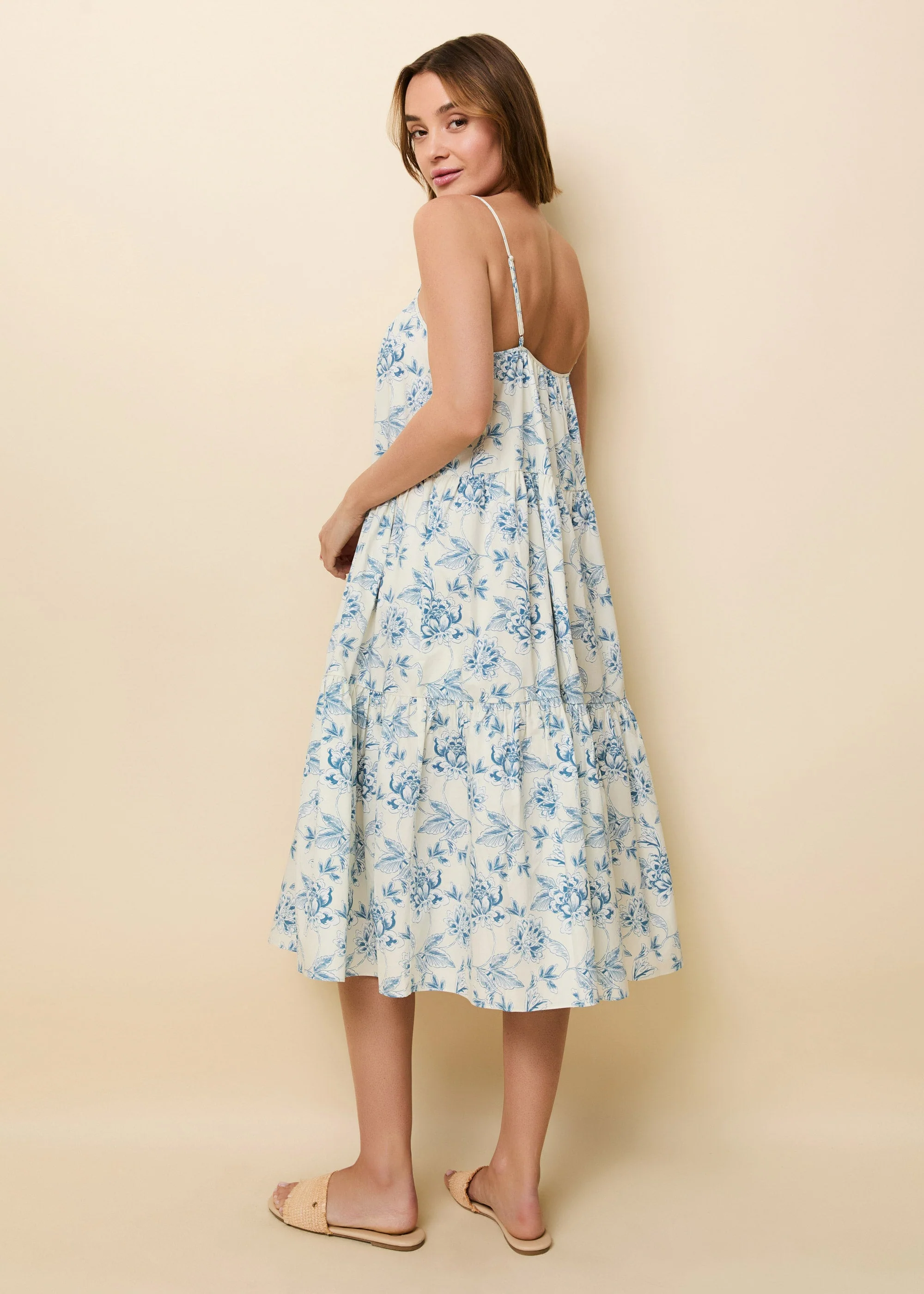 Addison Dress | French Blue / Brule Toile - Image 3