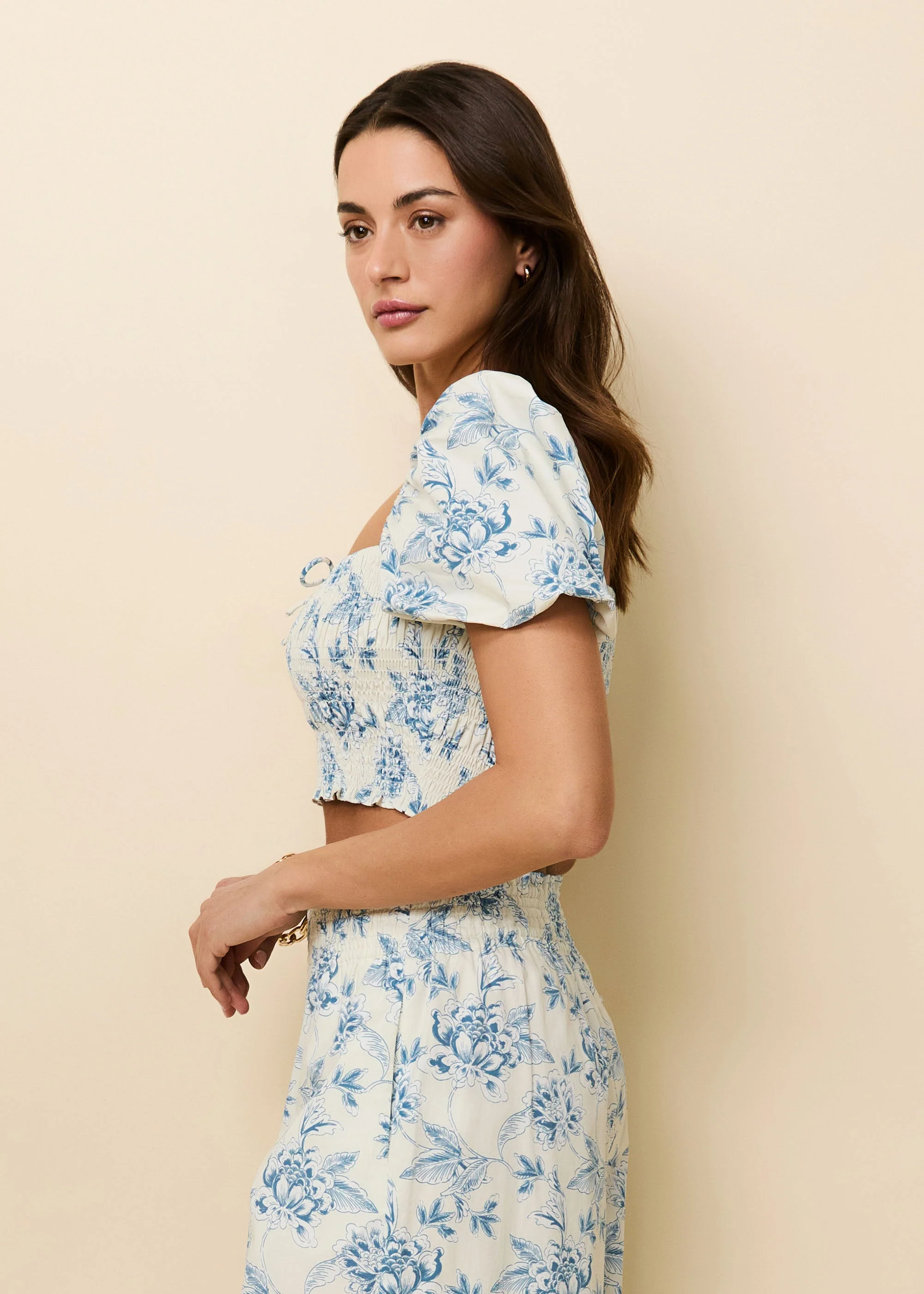 Corrina Top | French Blue / Brule Toile - Image 3