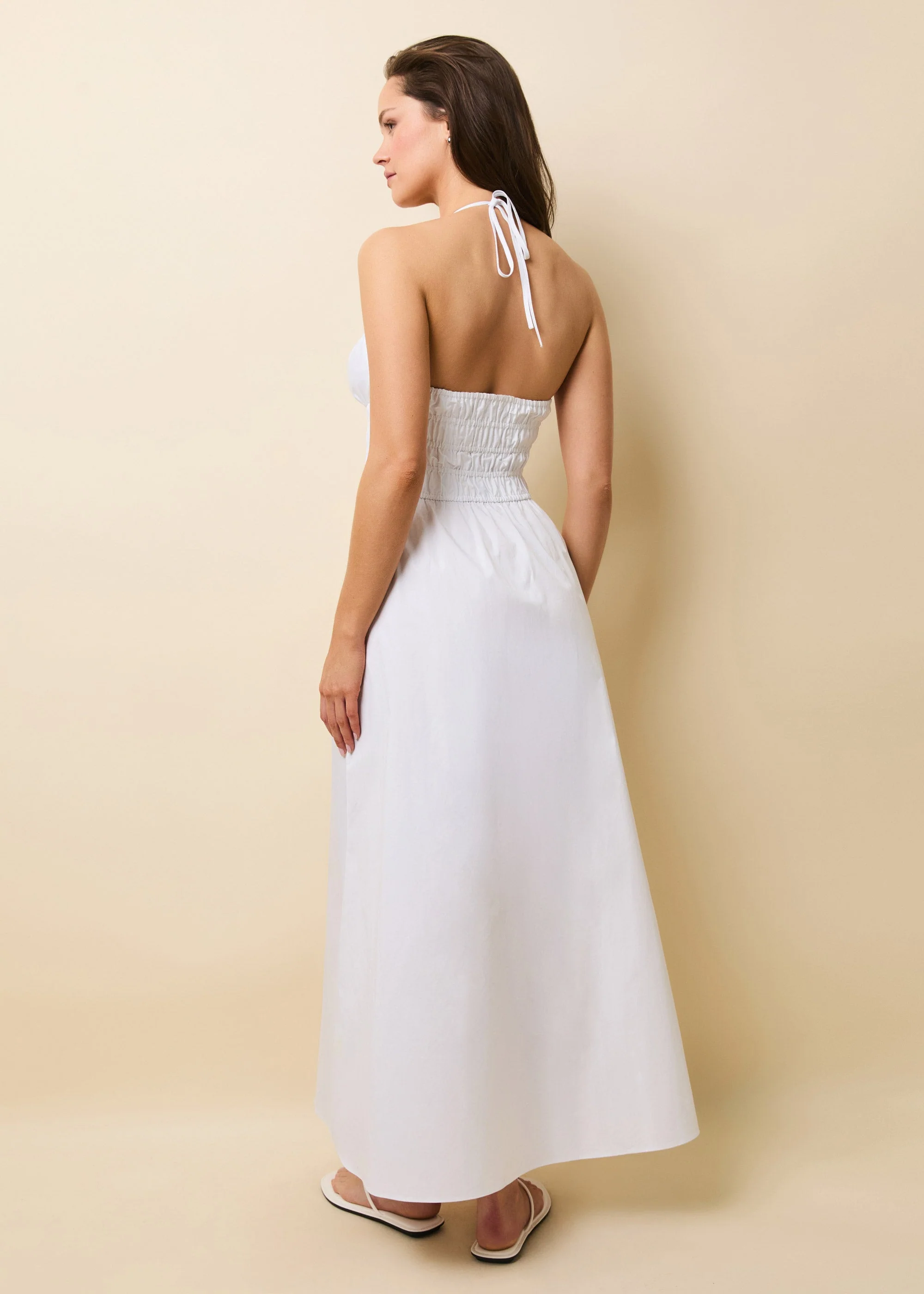 Lolita Halter Dress Poplin | Optic White - Image 2
