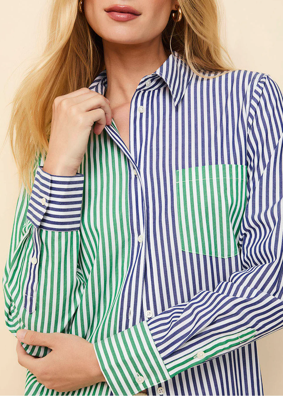 Oxford Tunic | Colorblock Stripe - Image 2