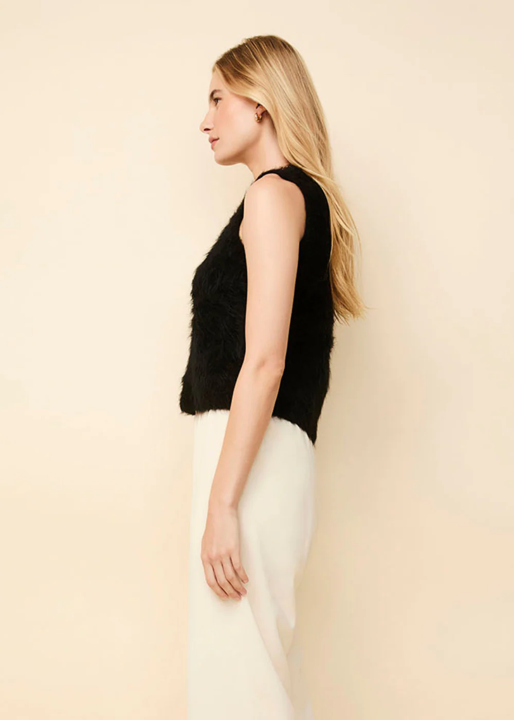 Carmella Alpaca Blend Sweater Vest | Noir - Image 4