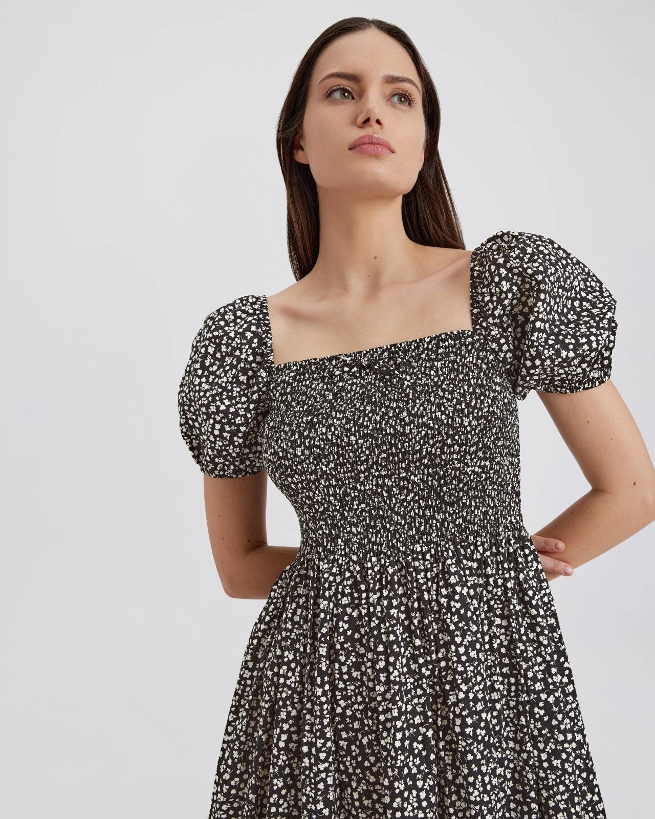 Corrina Dress | Ditsy Floral Noir - Image 5