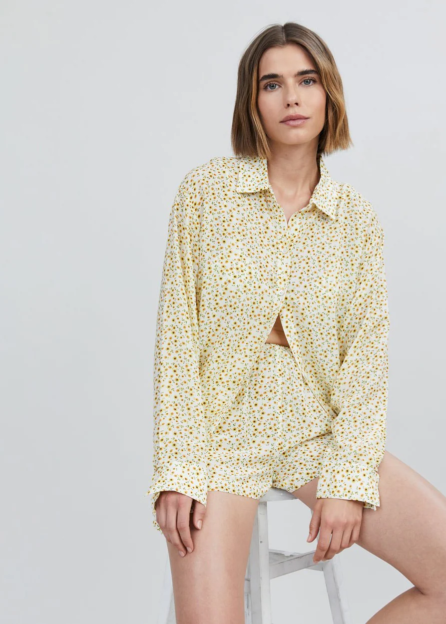 Delmore Button Down Shirt | Sunflower Print
