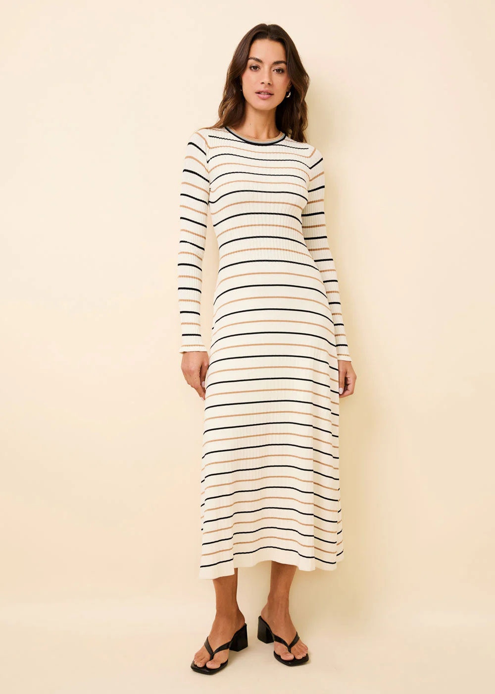 Dora Ribbed Knit Dress | Brule Multi Stripe