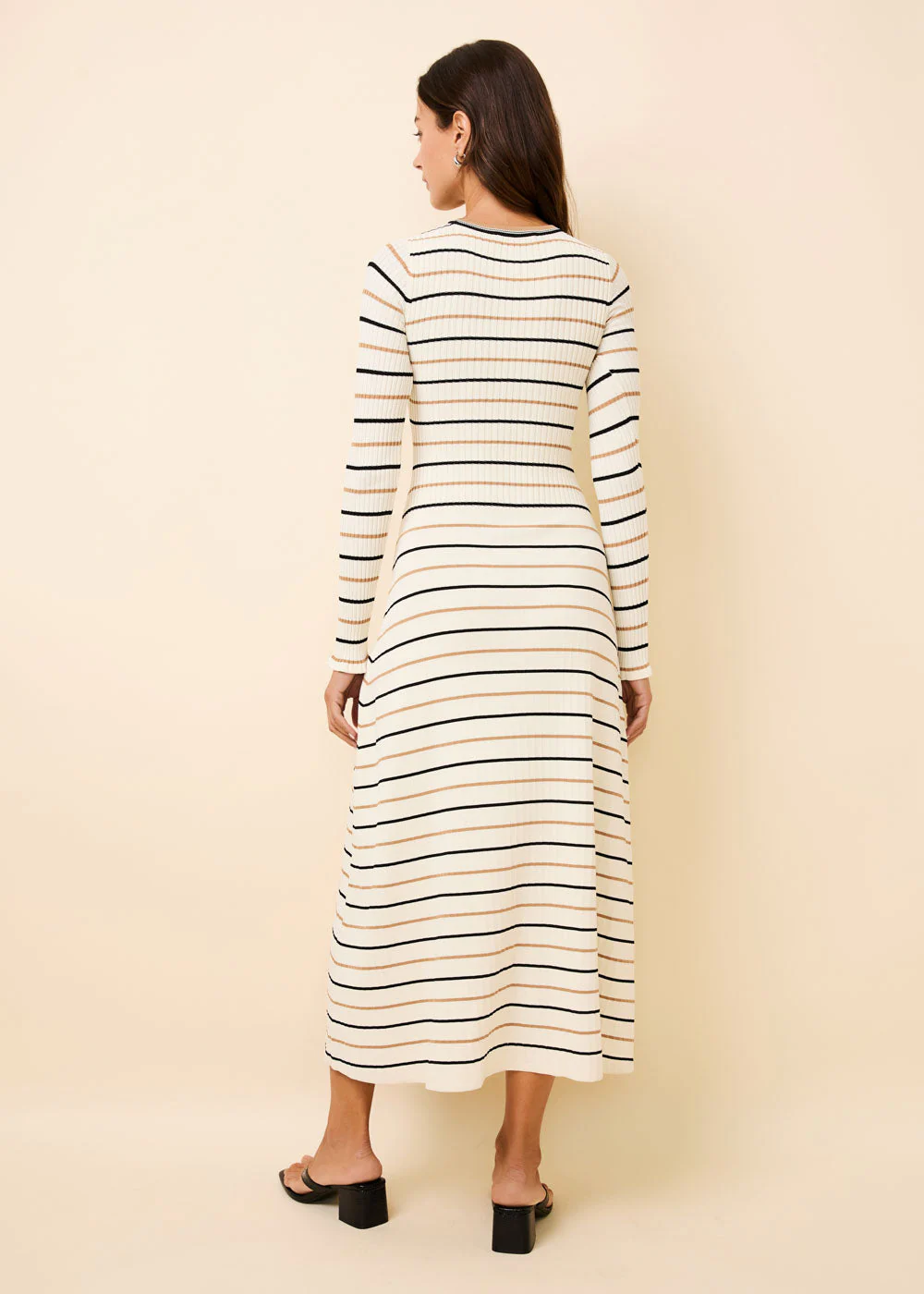 Dora Ribbed Knit Dress | Brule Multi Stripe - Image 3