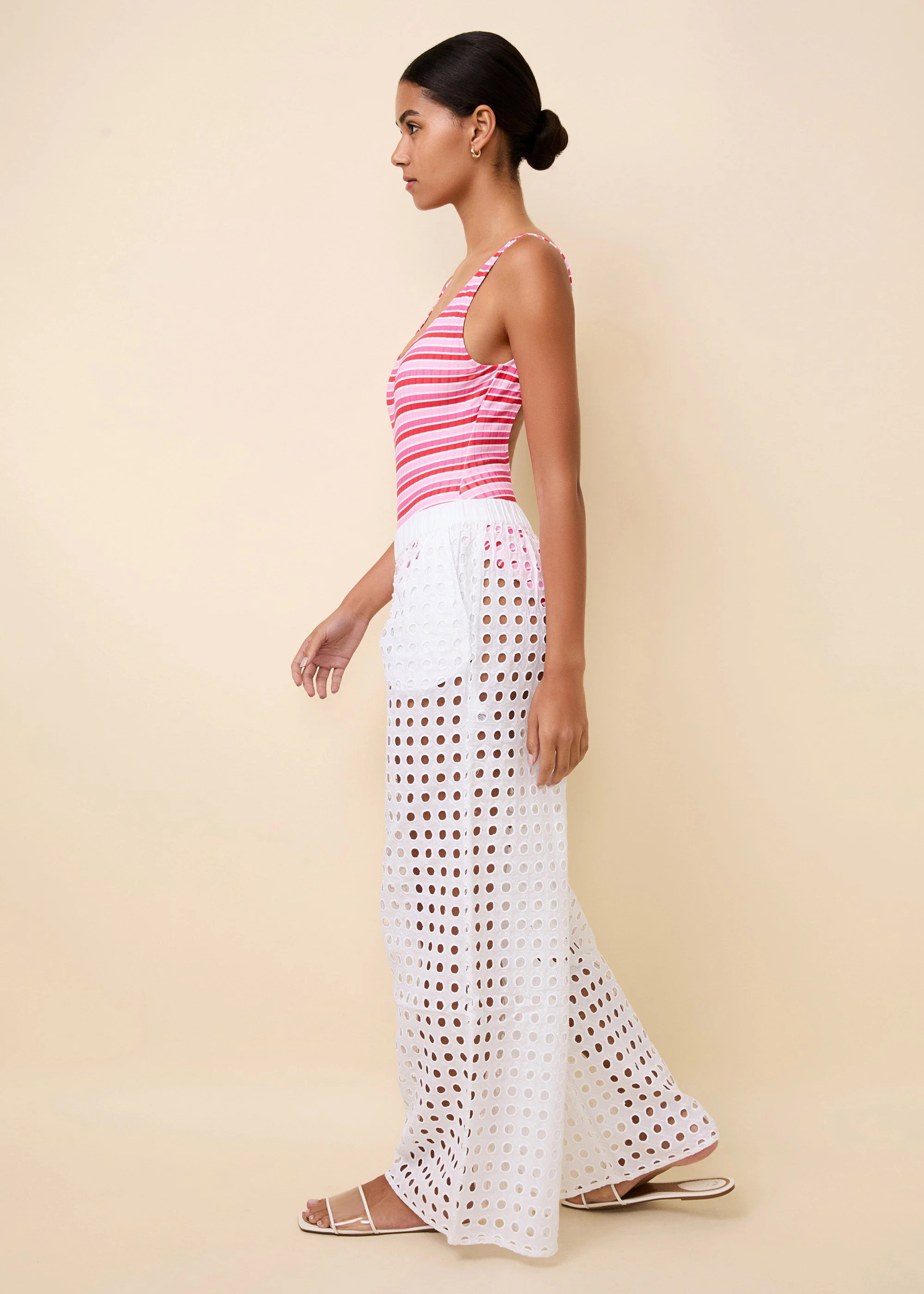 Eyelet Delaney Pant | Optic White - Image 4