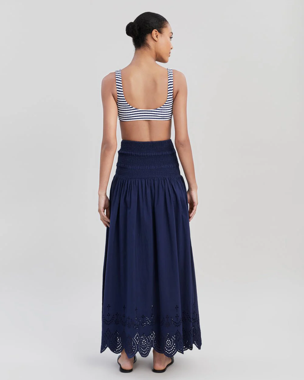 Eyelet Zaria Skirt | French Navy - Image 2