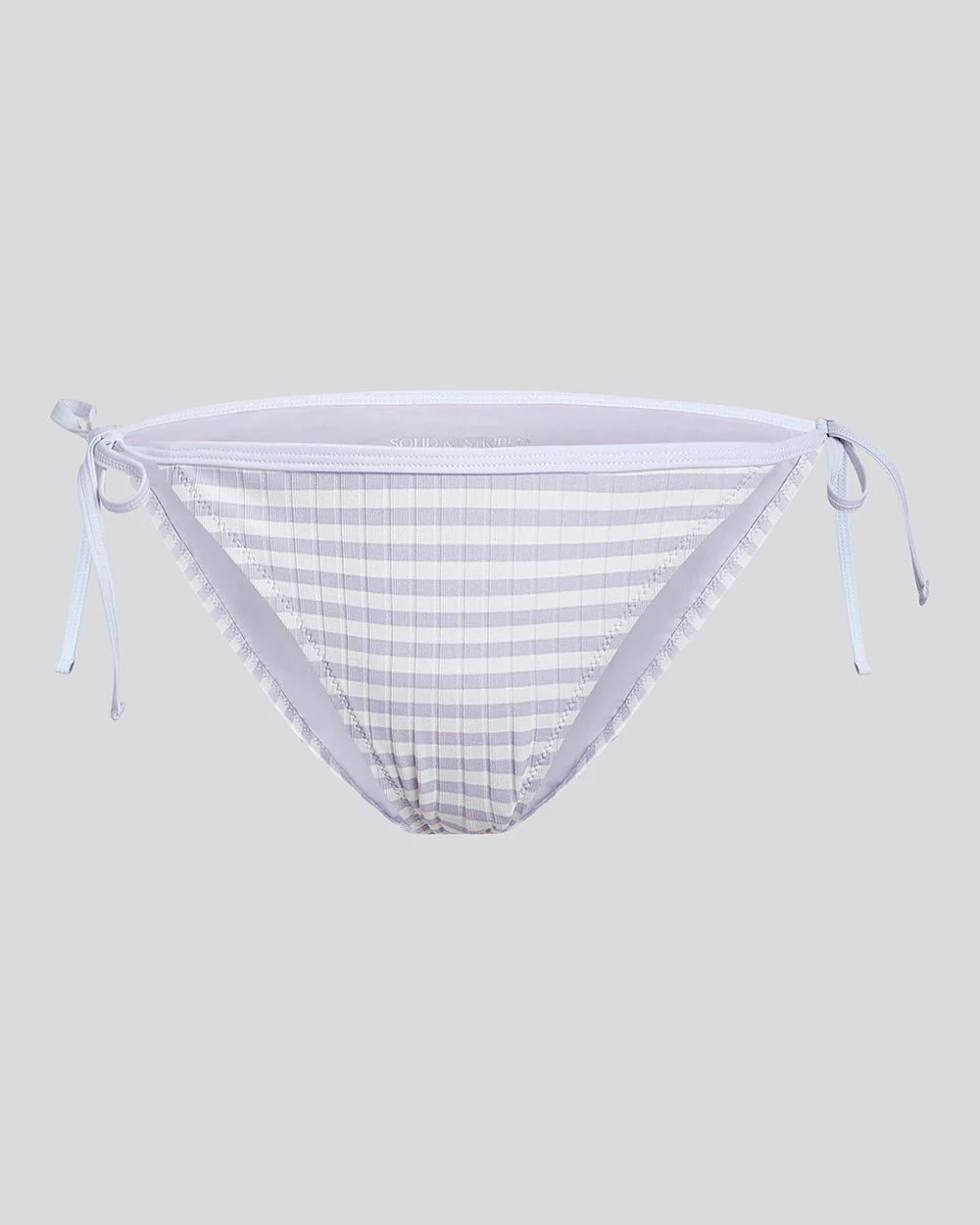 Iris Ribbed Bikini Bottom | Lilac Stripe - Image 2
