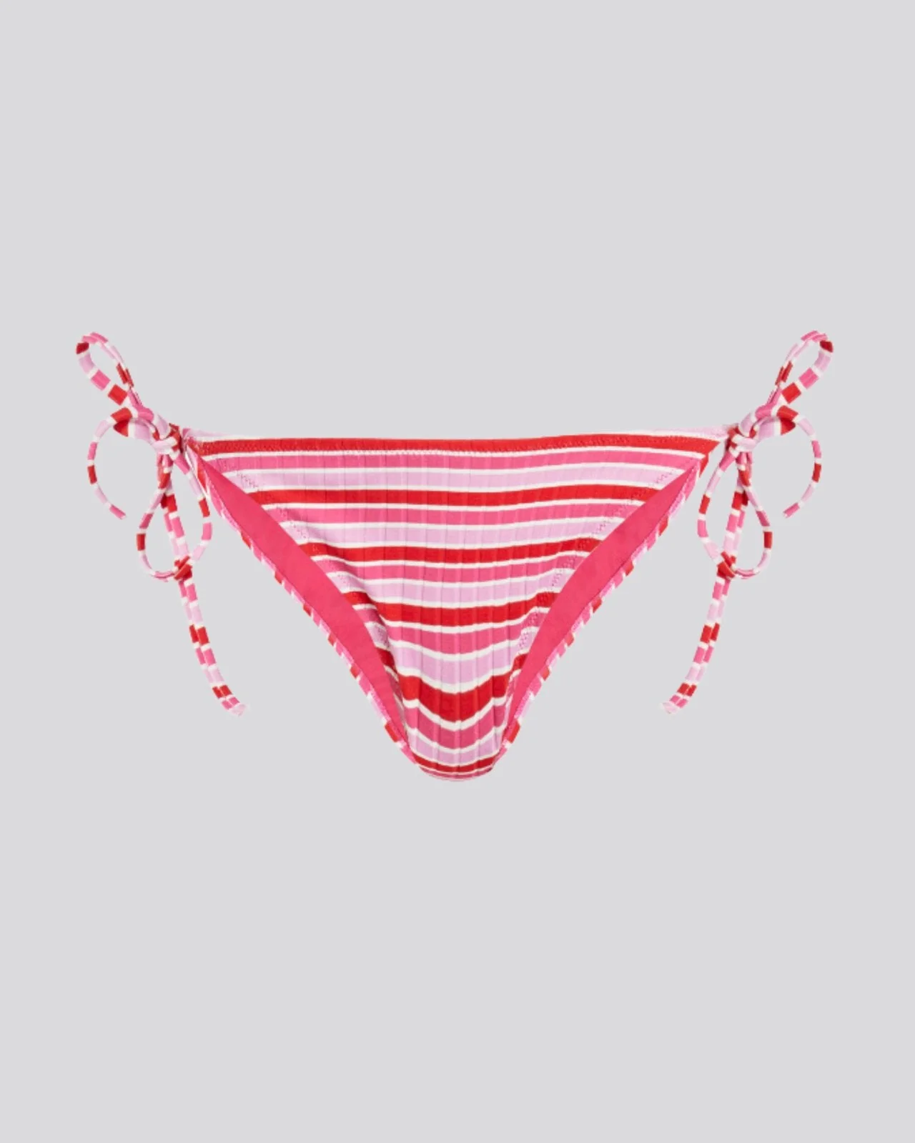 Iris Ribbed Bikini Bottom | Pink Multi Stripe - Image 5