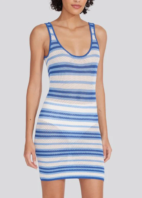 Kimberly Mini Dress | Marina Blue Stripe