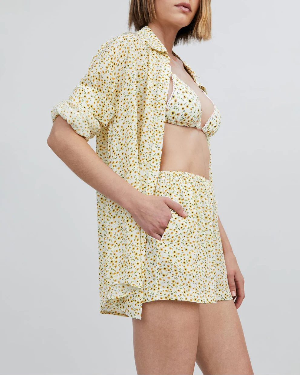 Loretto Short | Sunflower Print - Image 3