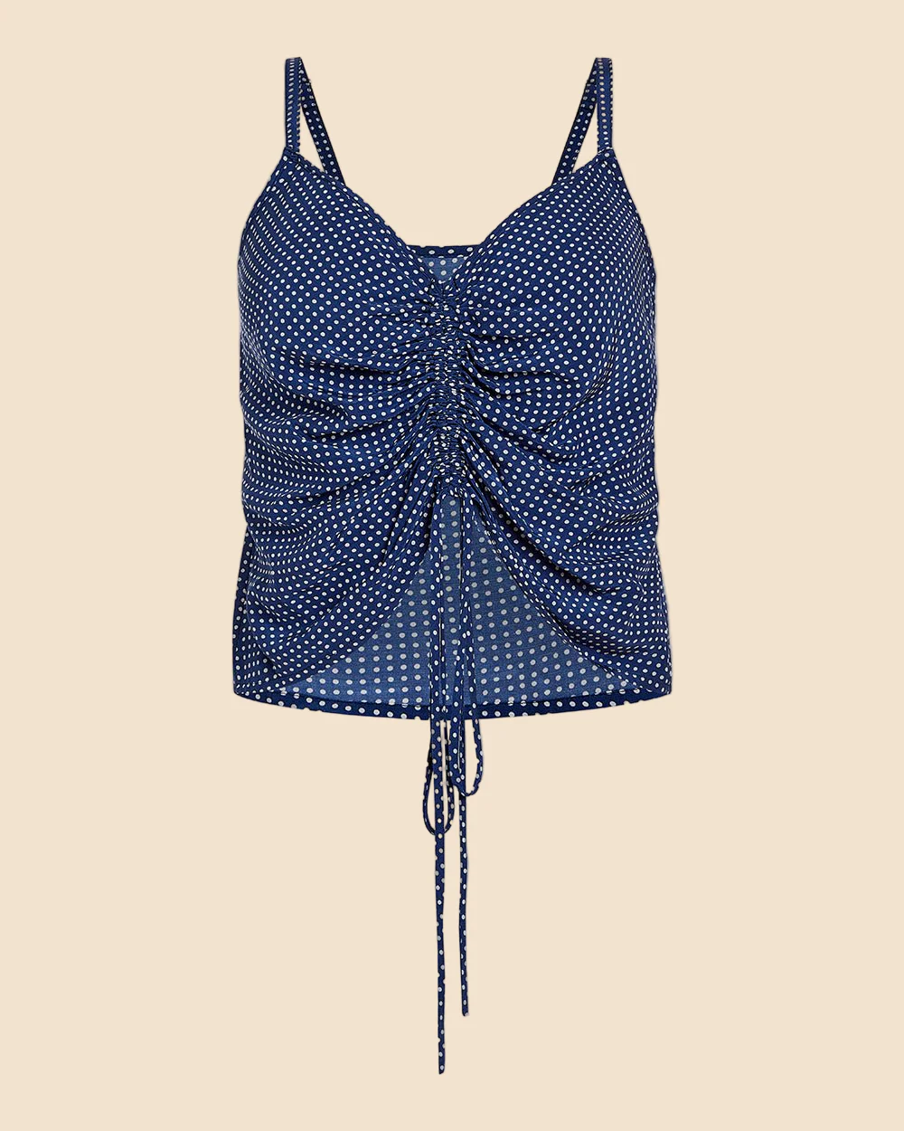 Lucia Adjustable Tank | Midnight Blue Polka Dot - Image 3