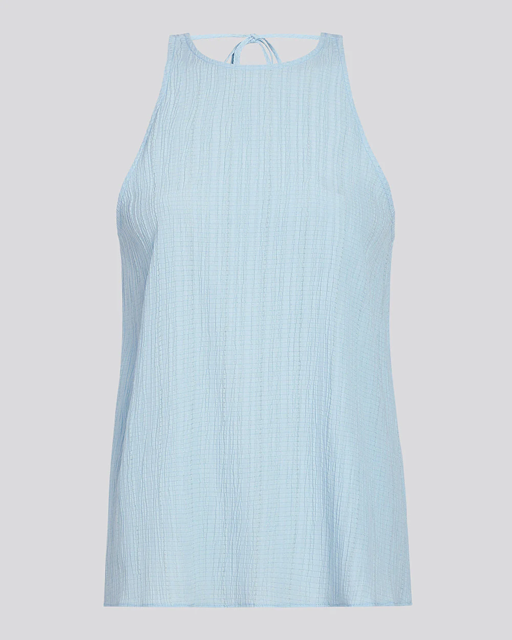 Milly Sleeveless Tie Neck Top | Powder Blue - Image 3