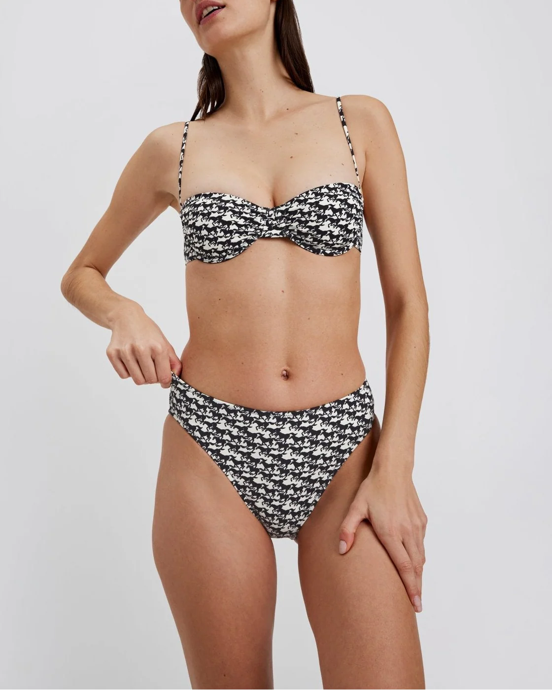 Miranda Bikini Bottom | Horse Print Noir - Image 2