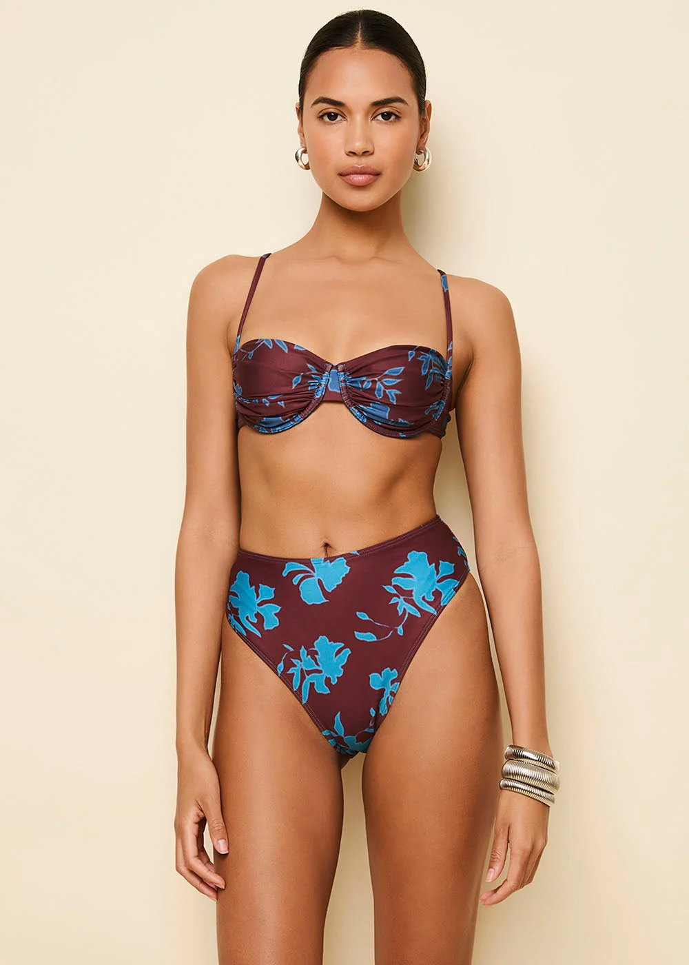 Miranda Bikini Top | Abstract Floral - Image 2