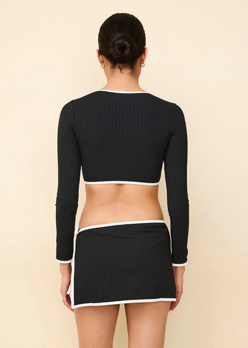 Nola Rashguard Ribbed | Noir / Optic White - Image 4