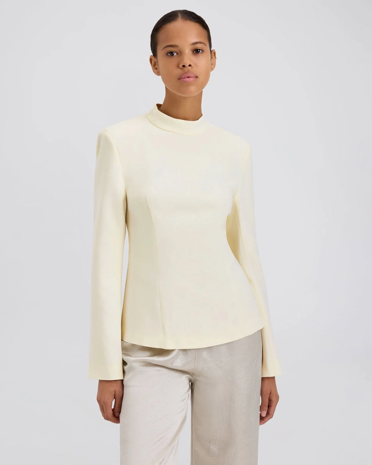 Ronit Long Sleeve Top | Ecru - Image 2