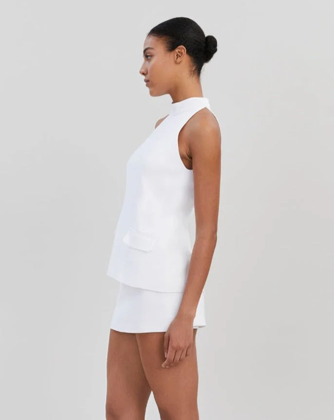 Ronit Sleeveless Top | Optic White - Image 5