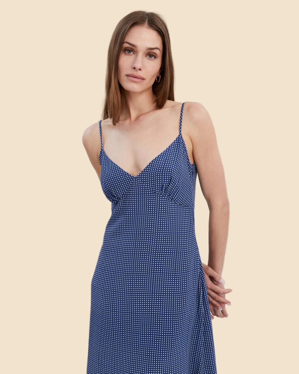 Rosetta Dress | Midnight Blue Polka Dot - Image 5