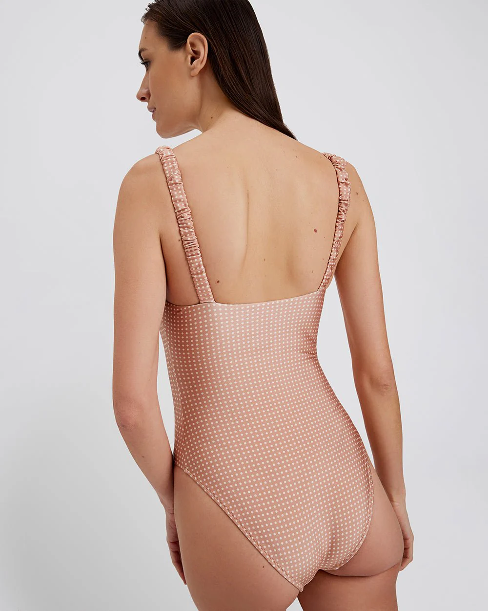 Verona One Piece | Baby Polkadot Taupe - Image 4