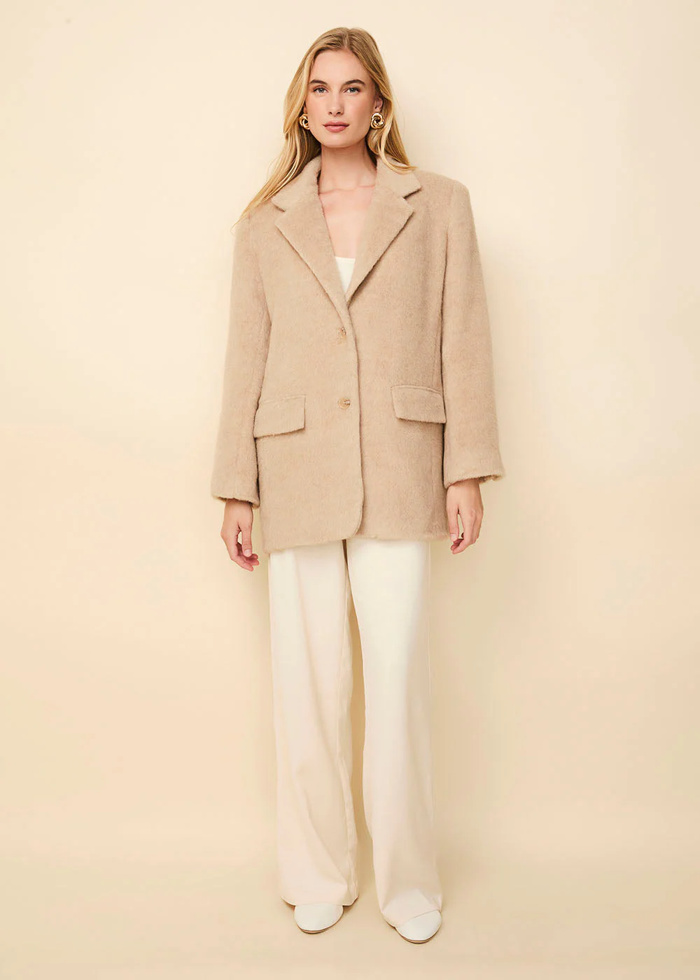 Warren Alpaca Blend Blazer | Camel