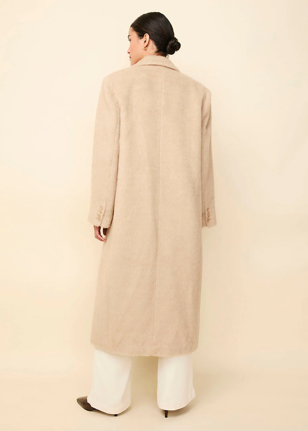 Warren Alpaca Blend Long Coat | Camel - Image 4