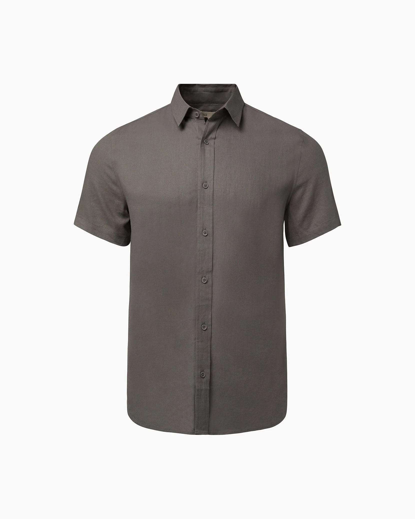 Mens | Standard Short Sleeve Linen Shirt | Charcoal Gray