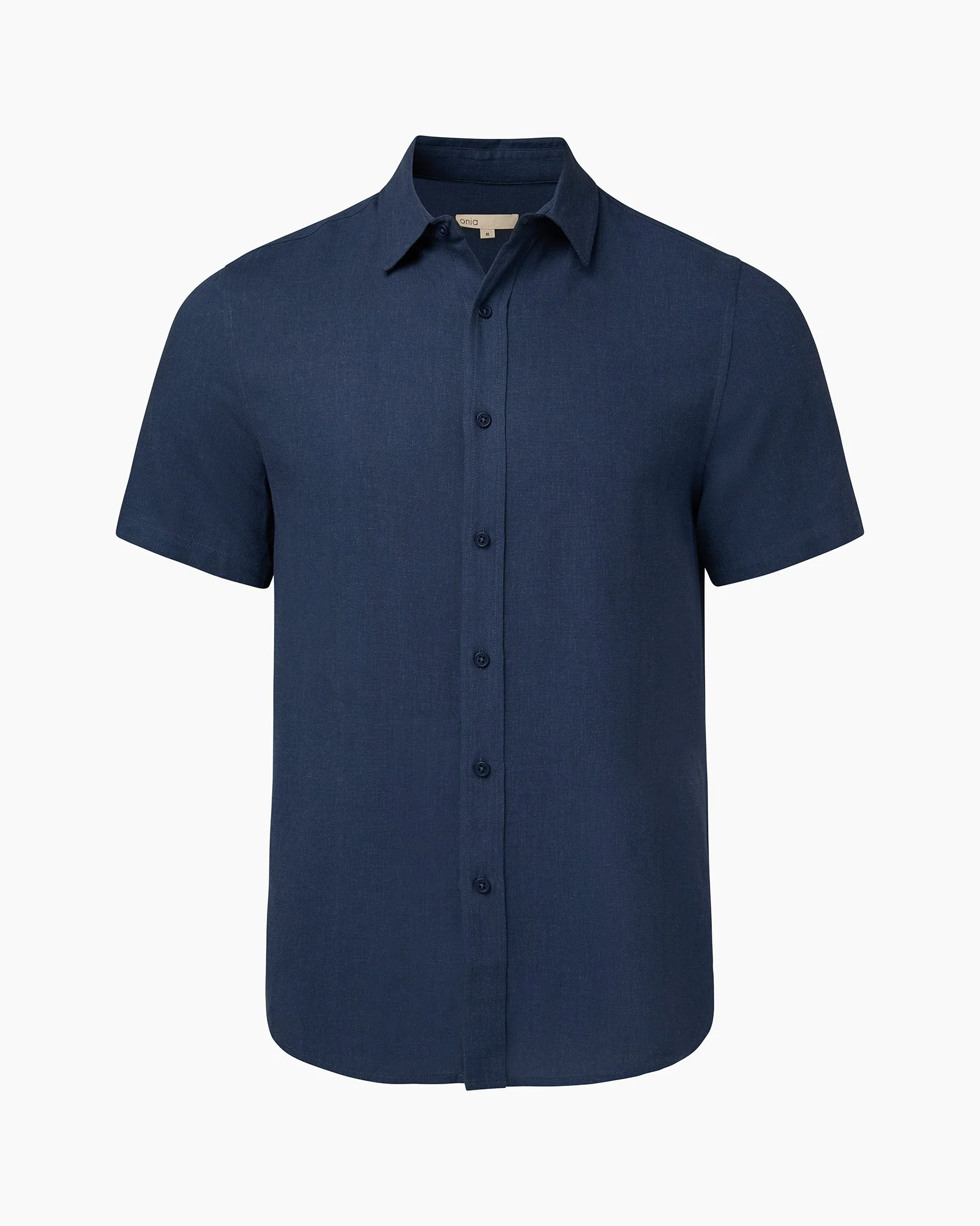 Mens | Standard Short Sleeve Linen Shirt - II | Vintage Indigo