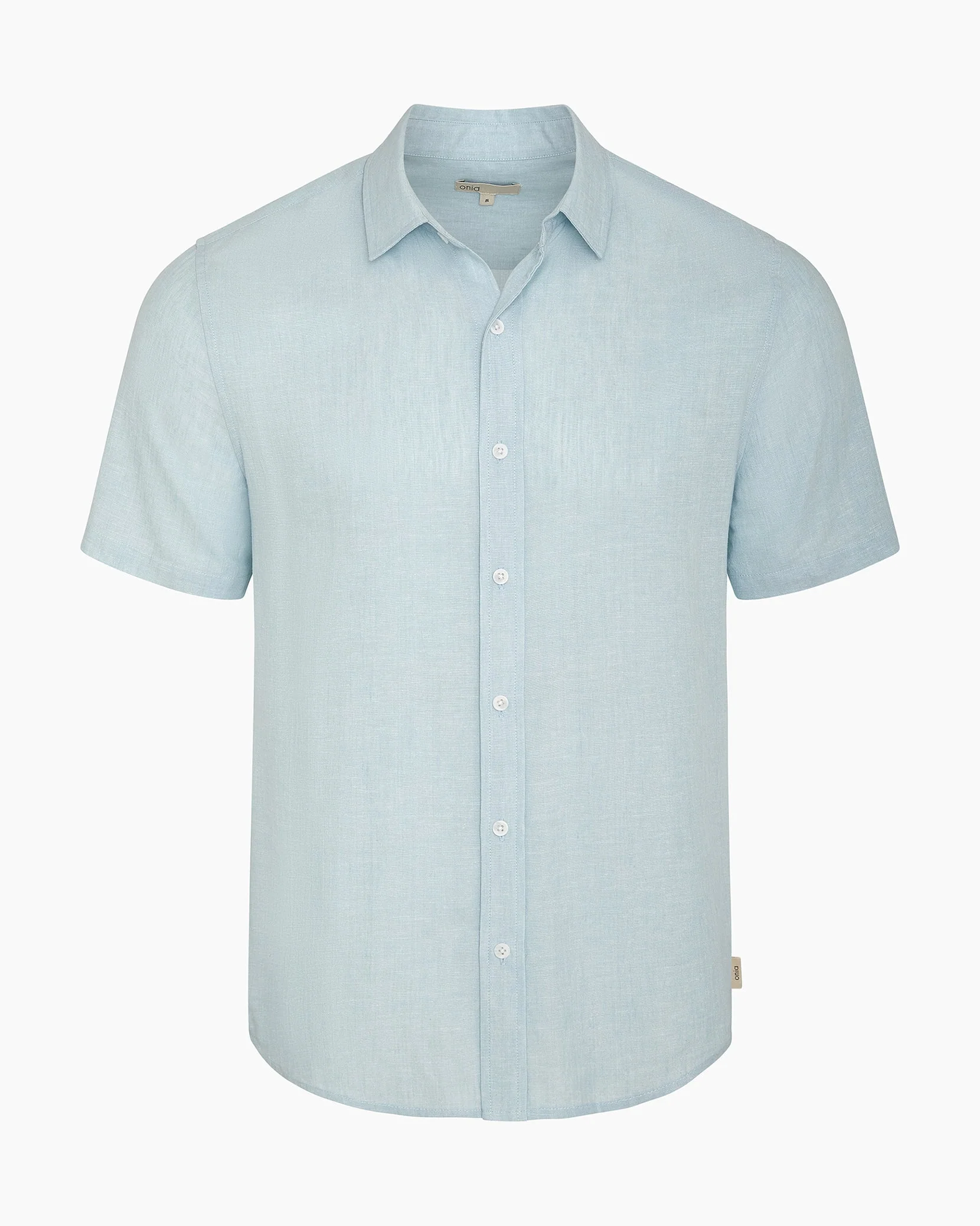 Mens | Standard Short Sleeve Linen Shirt | Cool Blue