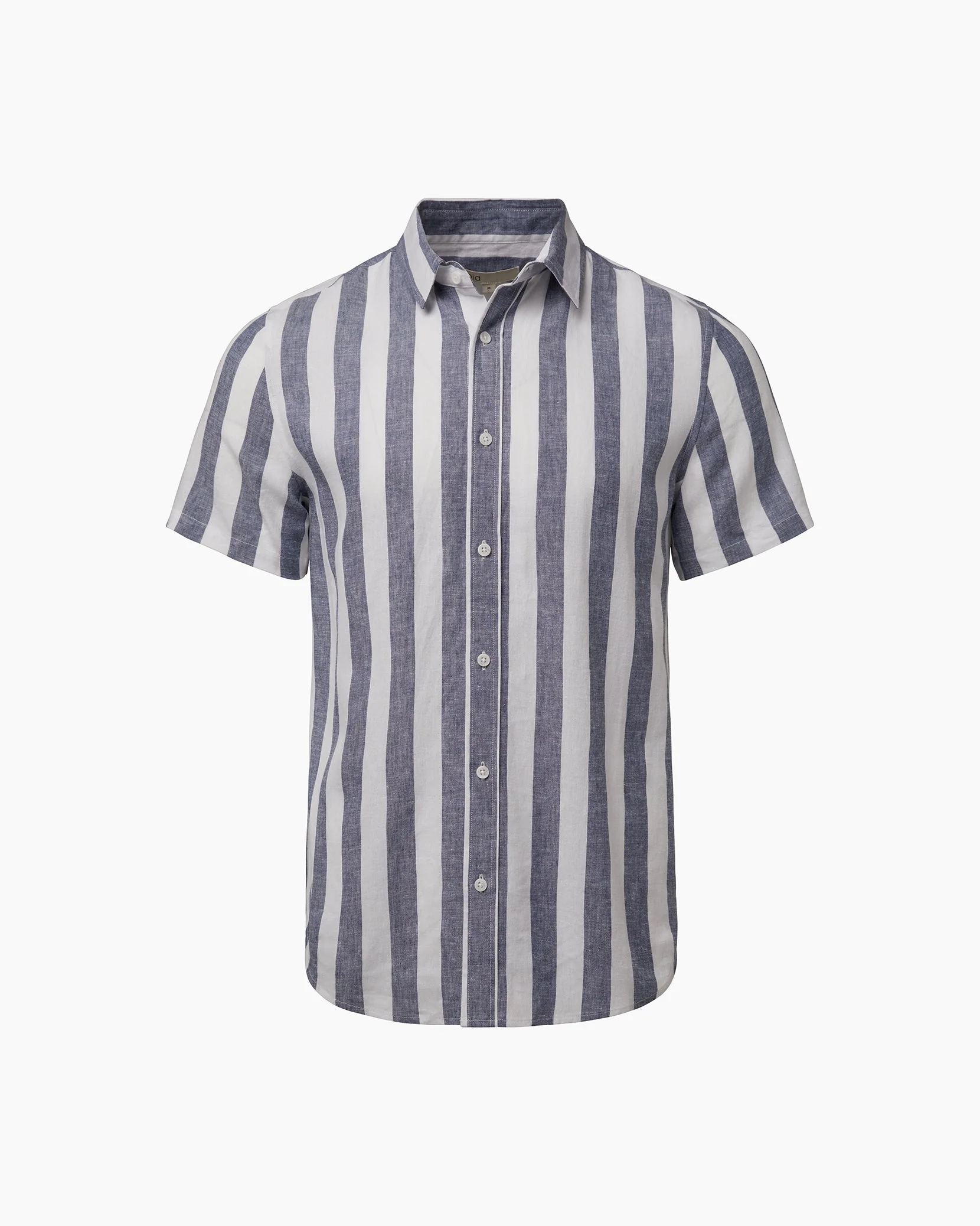 Mens | Standard Short Sleeve Linen Shirt - I | Vintage Indigo