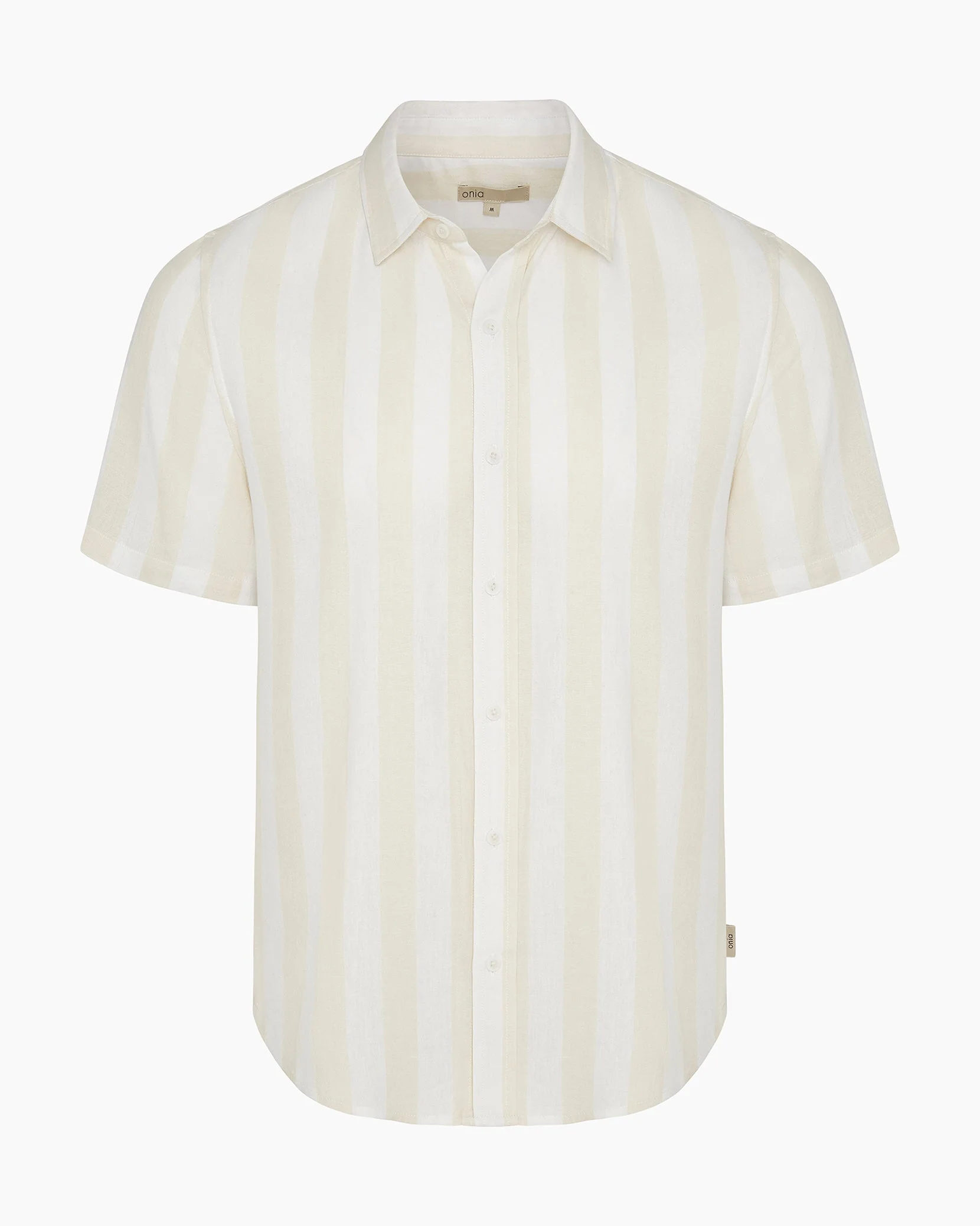 Mens | Standard Short Sleeve Linen Shirt | Light Yellow