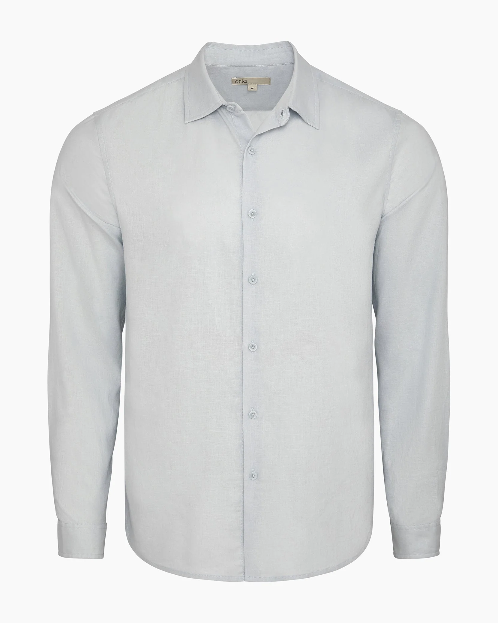 Mens | Stretch Linen Long Sleeve Shirt | Sky