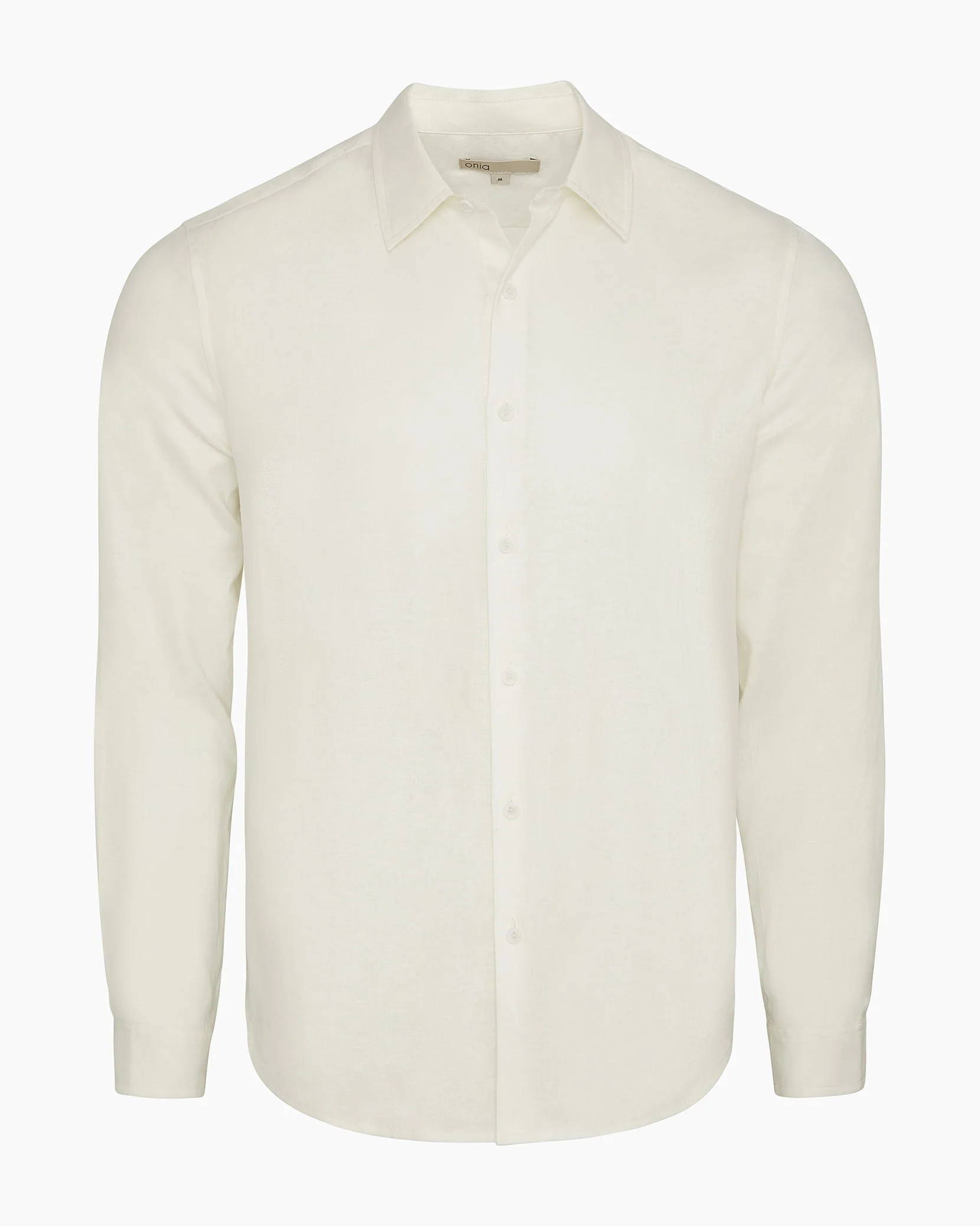 Mens | Stretch Linen Long Sleeve Shirt | White