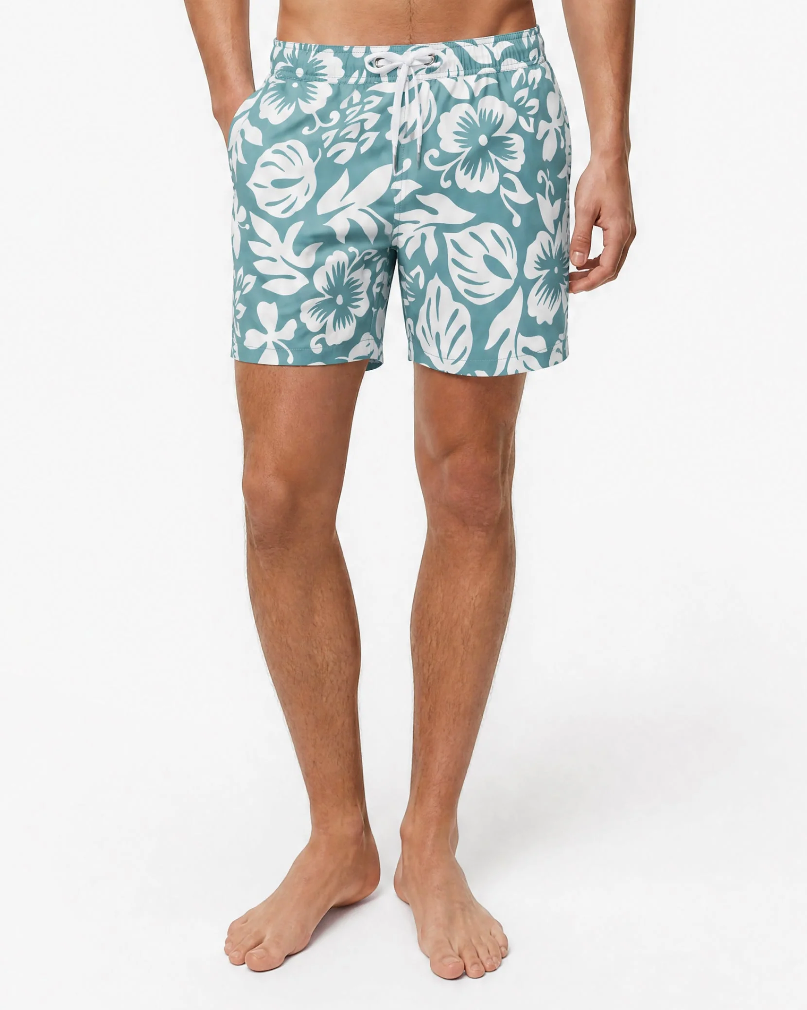 Mens | Stretch Volley 5" Swim Short | Sage - Image 2