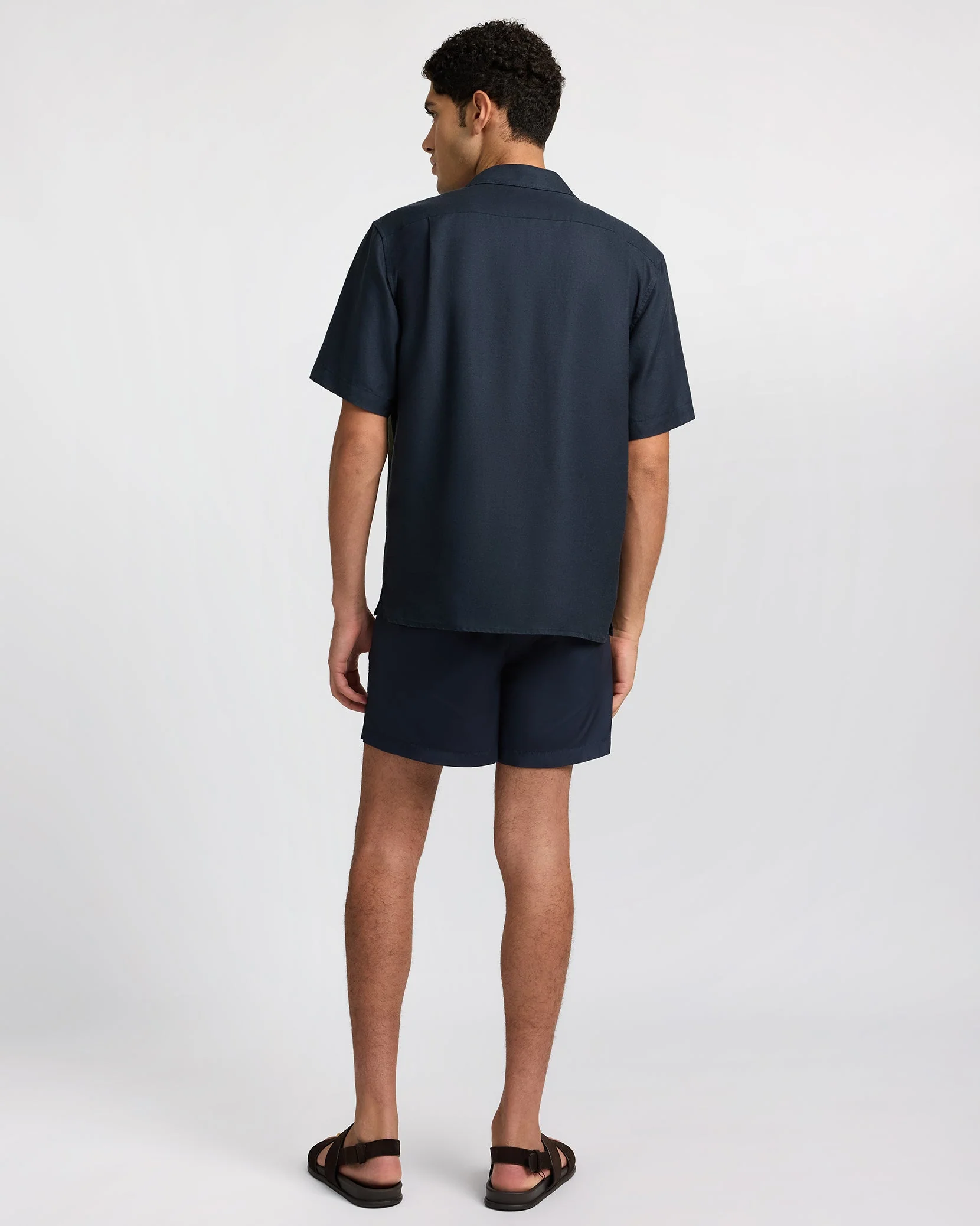 Mens | Tencel Vacation Shirt | Deep Navy - Image 7