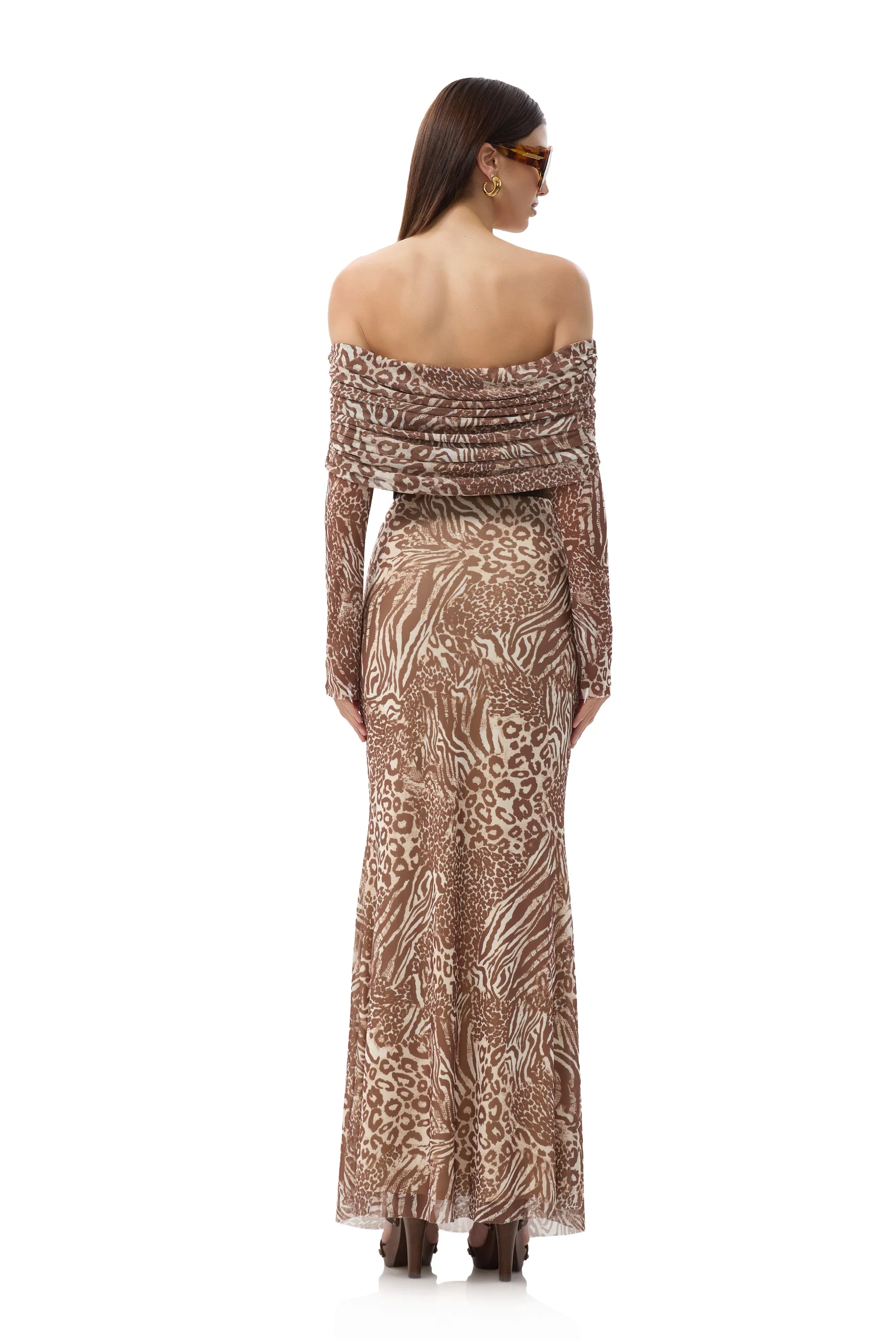 Thelma Dress | Taupe Animal - Image 7