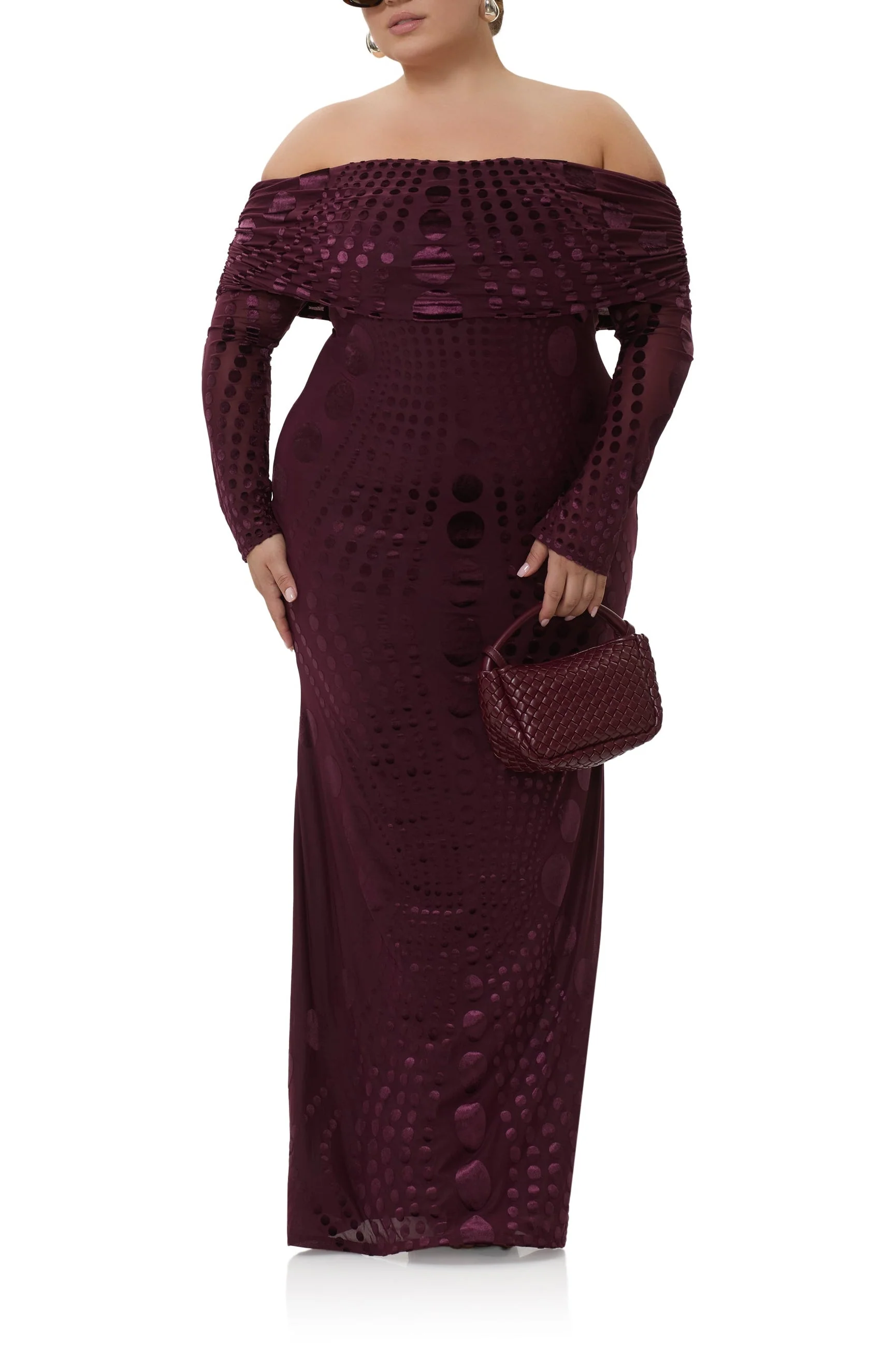 Thelma Velvet Dress | Cab Tonal Dot - Image 2