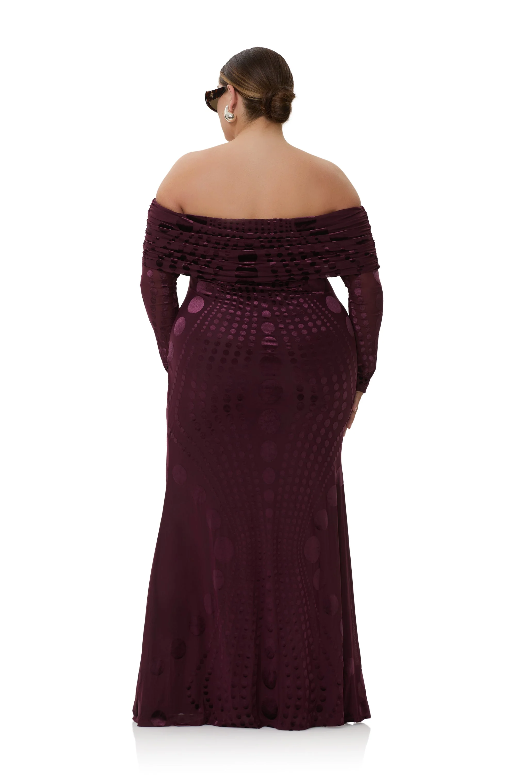 Thelma Velvet Dress | Cab Tonal Dot - Image 8