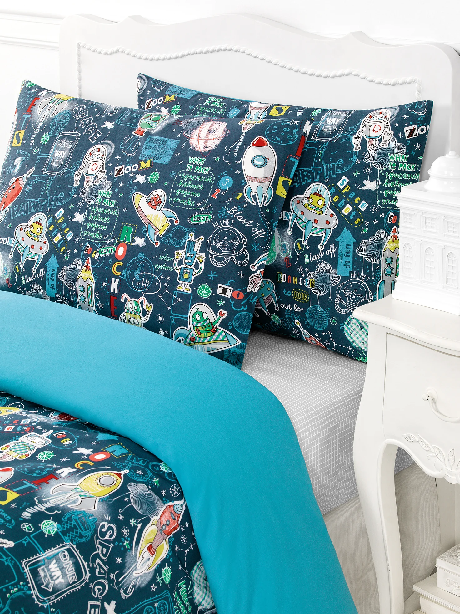 Baby | Flat Sheet - Cosmic | Blue - Image 3