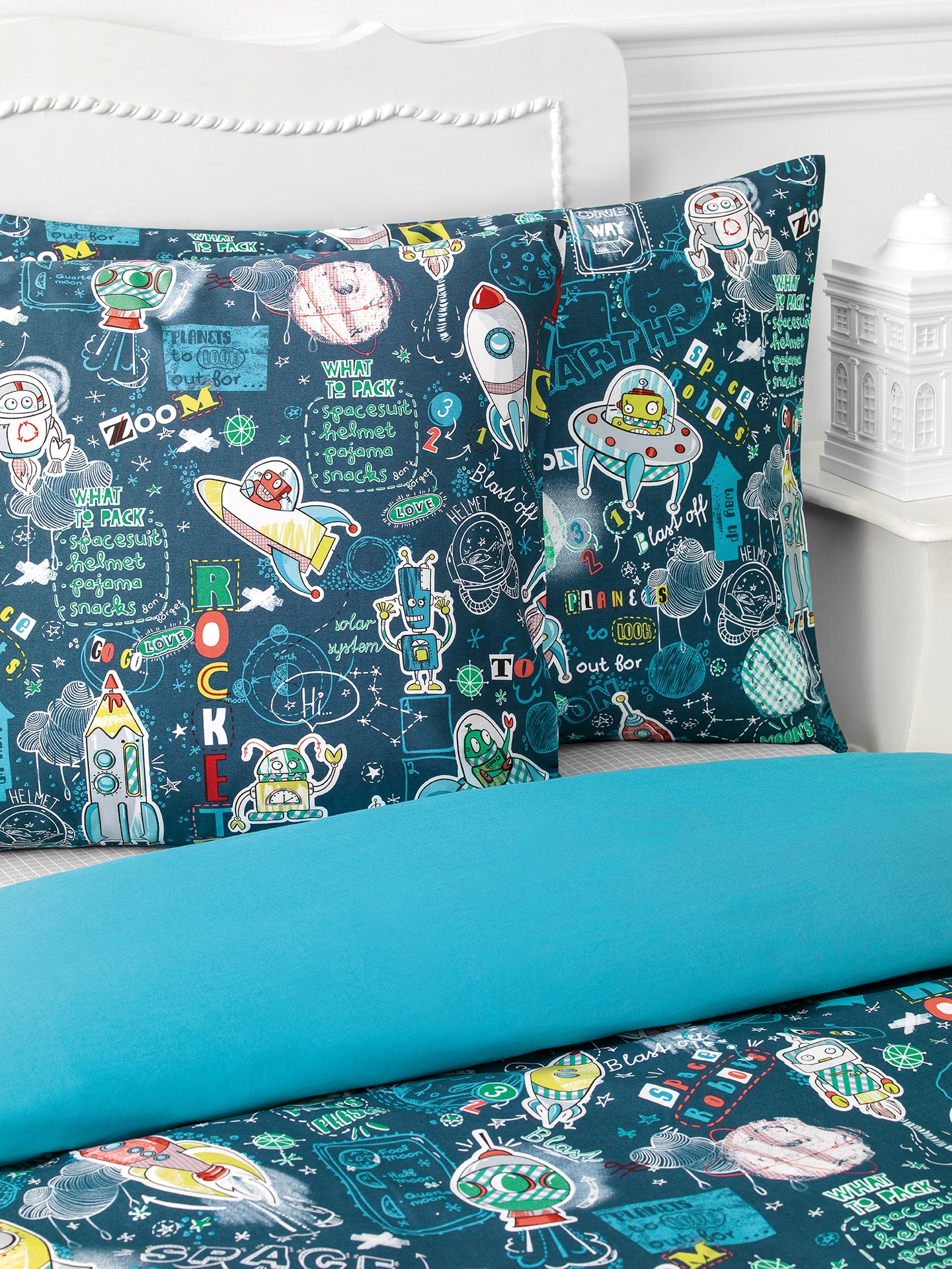 Baby | Flat Sheet - Cosmic | Blue - Image 4