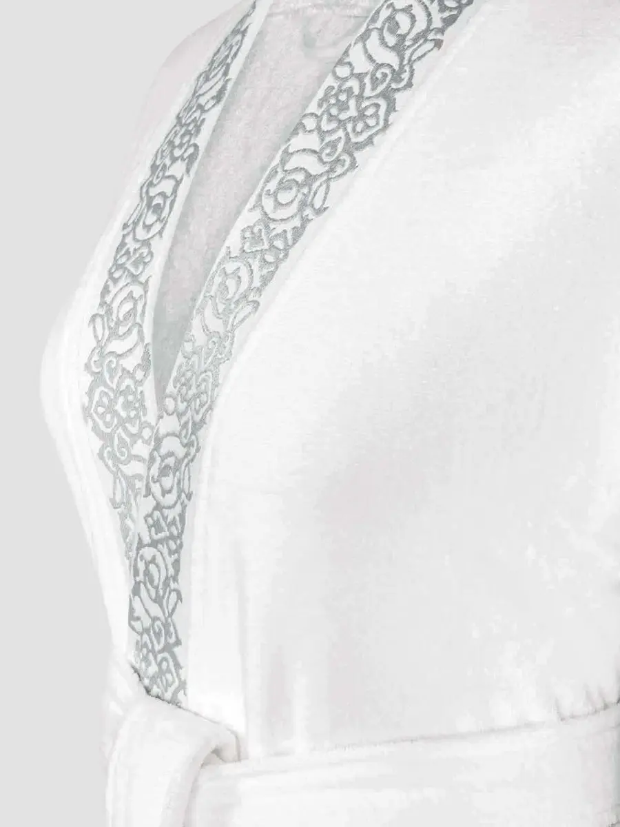 Bathrobe - Olympia | Snow White/Silver Grey - Image 2
